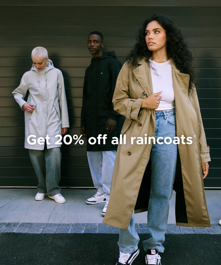20% off raincoats