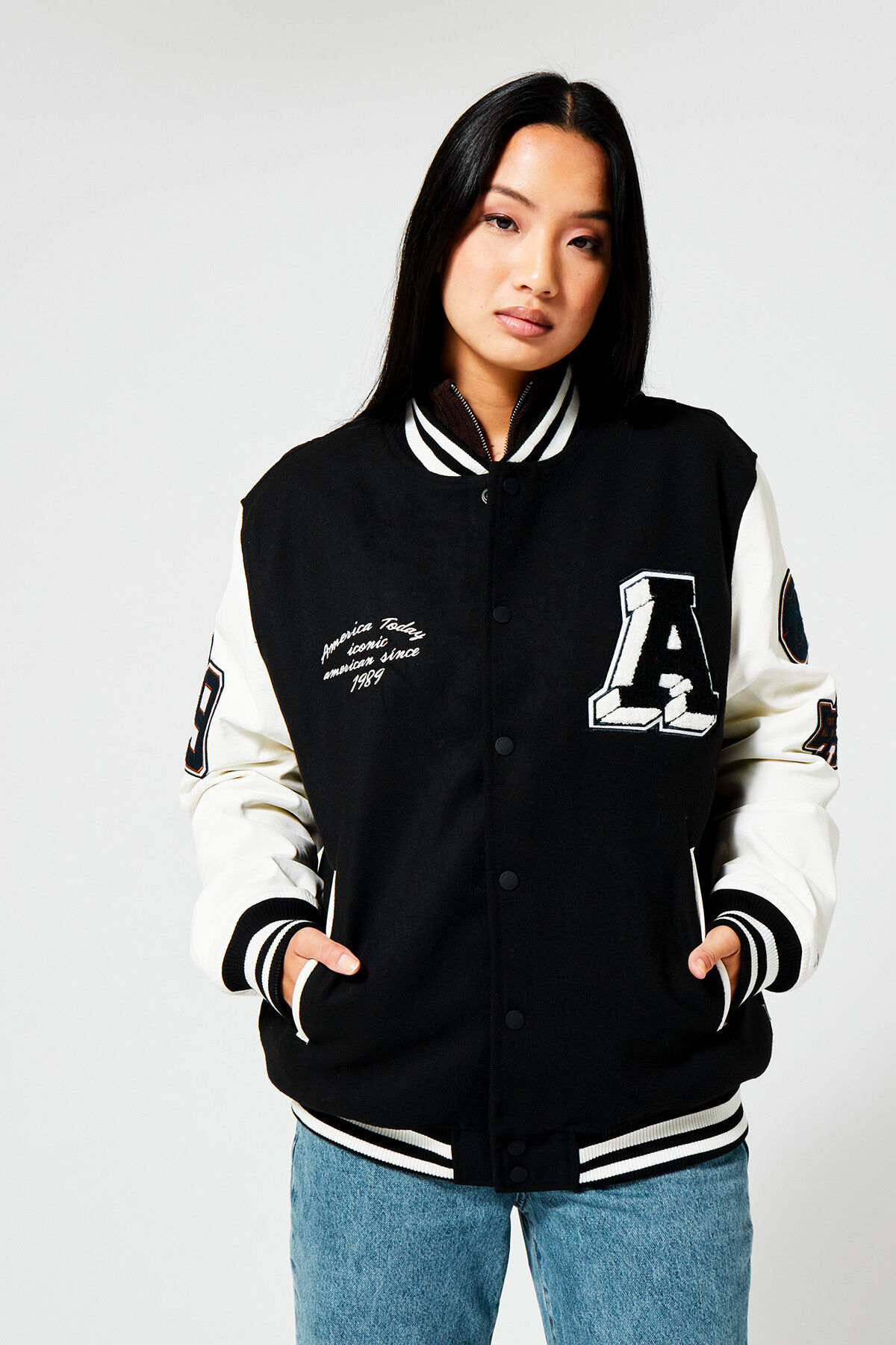 black baseball jacket