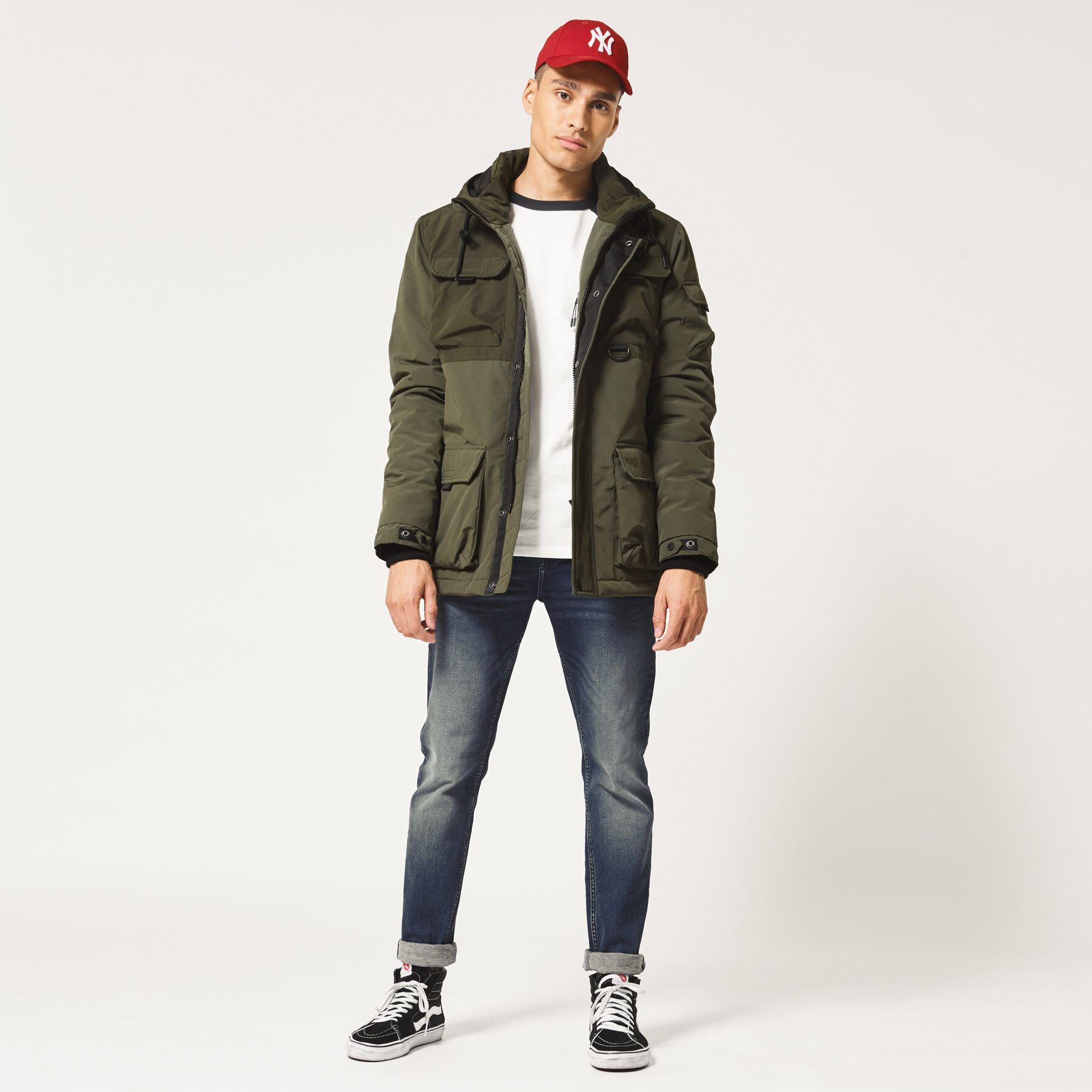 mens jacket with detachable hood