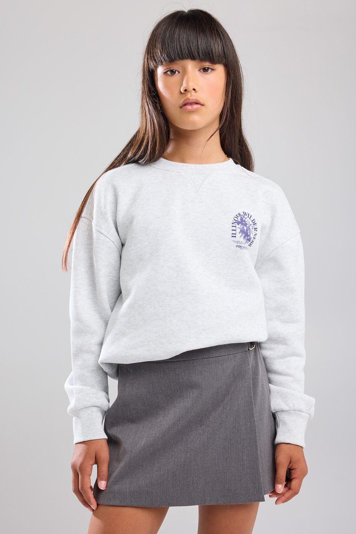 2024年レディースファッション福袋特集 Skirt Girls Rebecca melange grey dark JR トップス