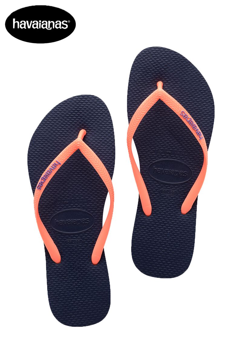 leven Pat Conciërge Dames Havaianas Slim Logo slippers Orange/blue