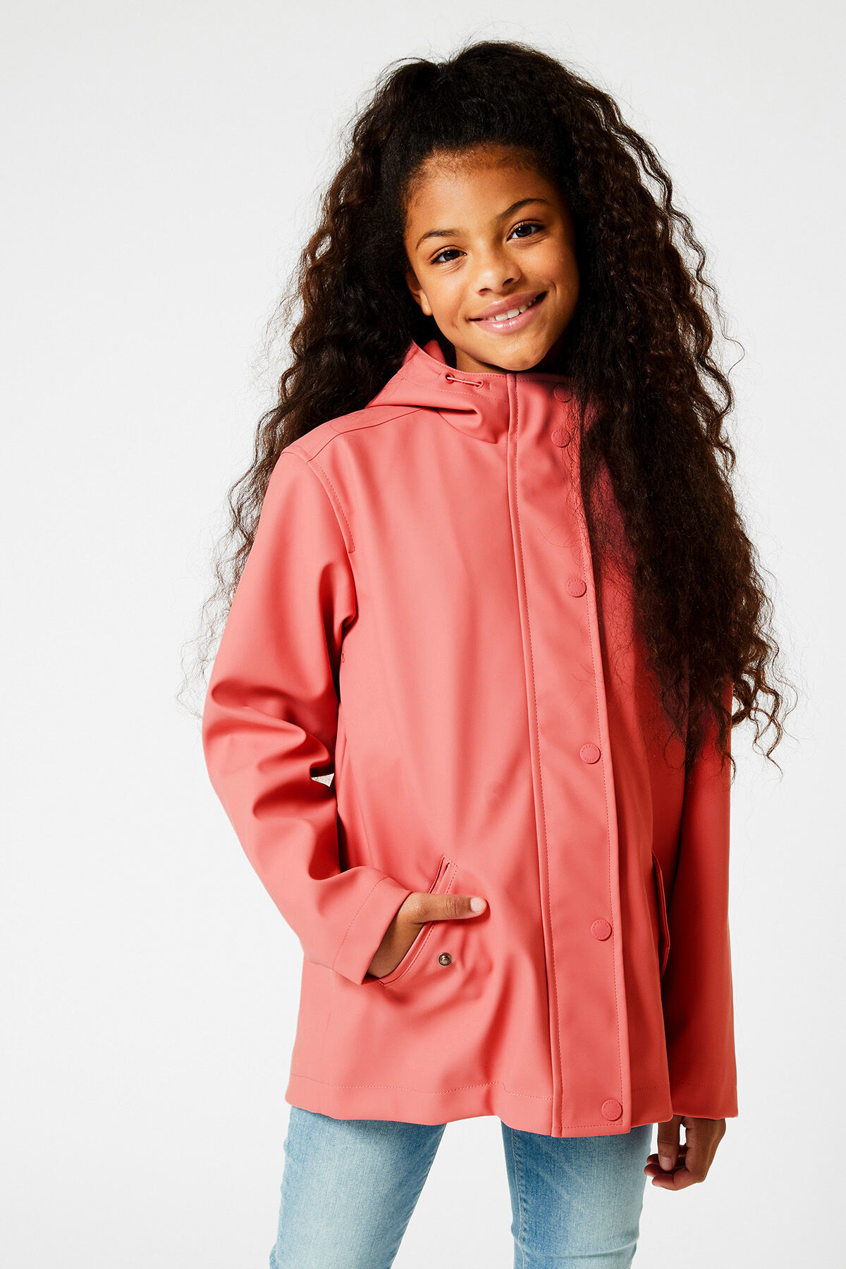 Meisjes Regenjas Janice JR Old rose America Today