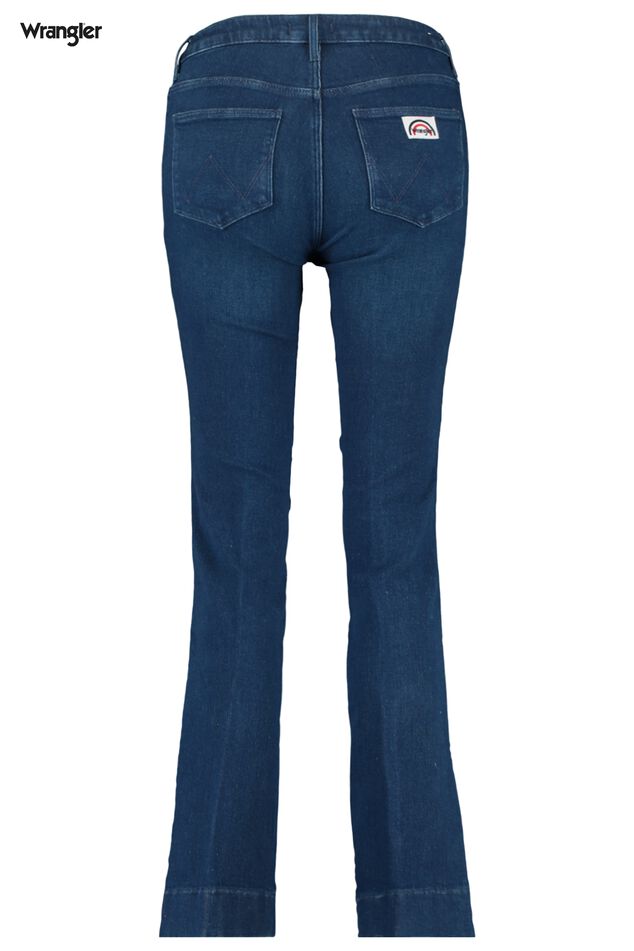 Donker gewassen flared jeans voor dames Wrangler | Made in Paradis Donker gewassen flared jeans voor dames Wrangler | Made in Paradis