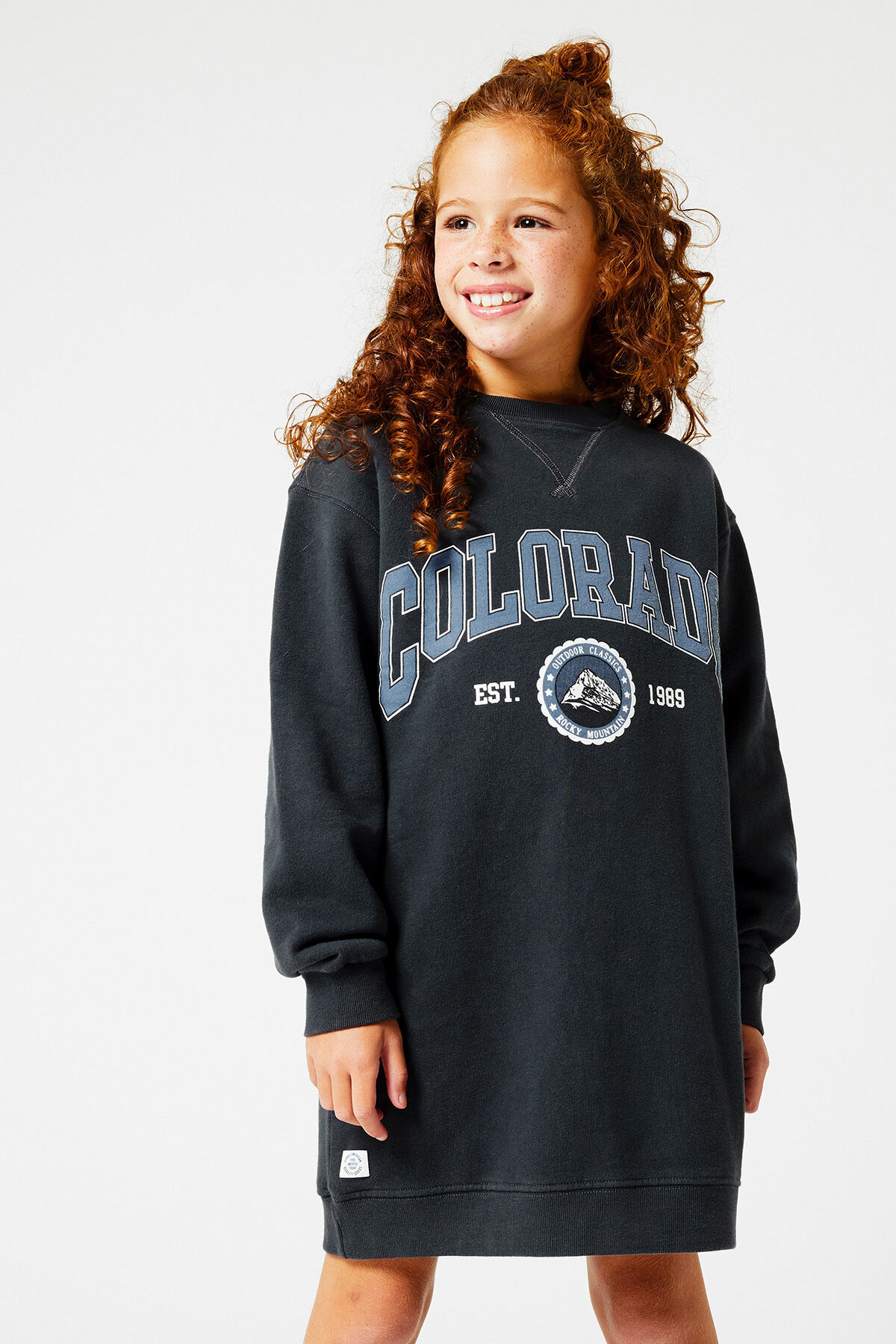 Meisjes Sweater jurk Washed black America Today