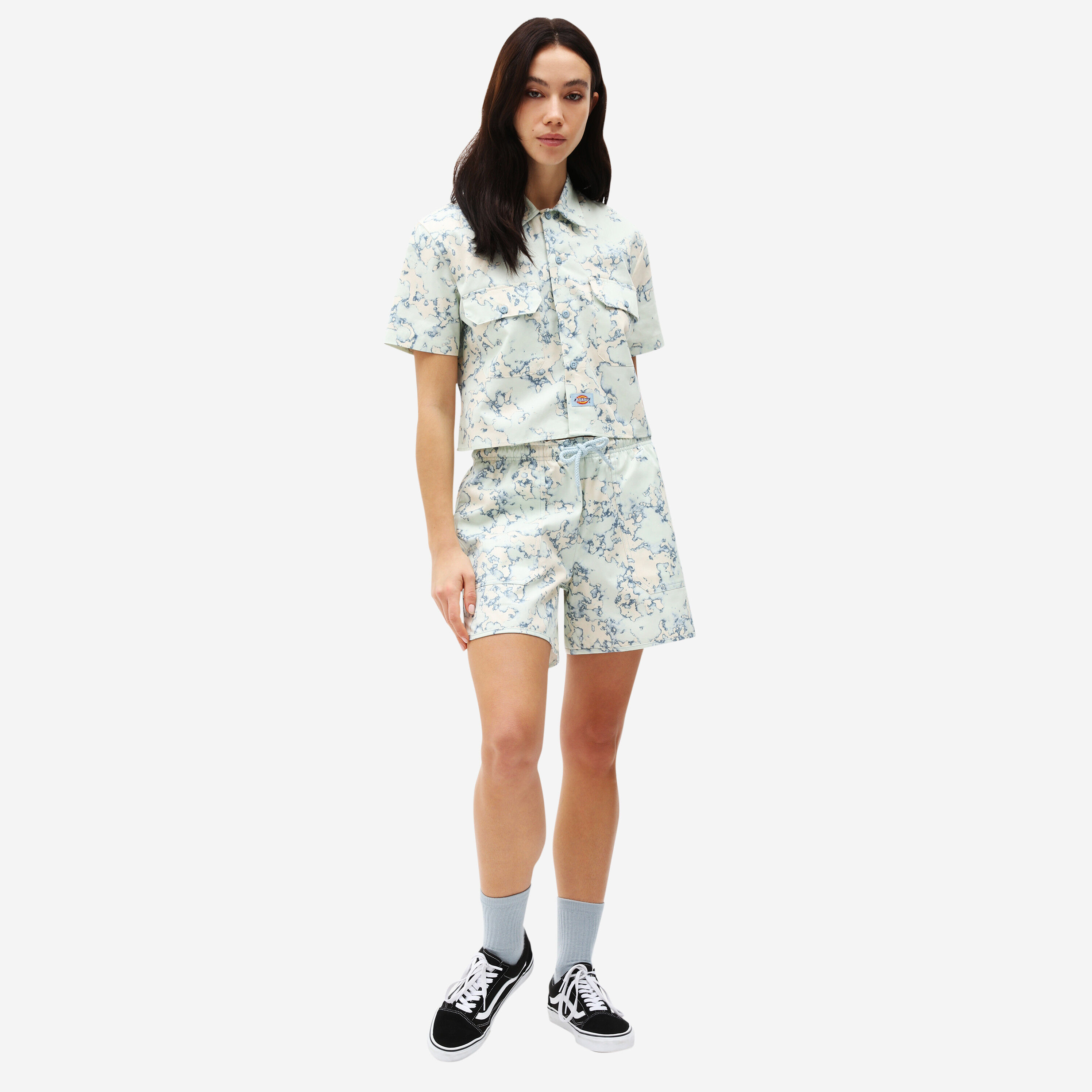 Women Dickies short high waist Fog 