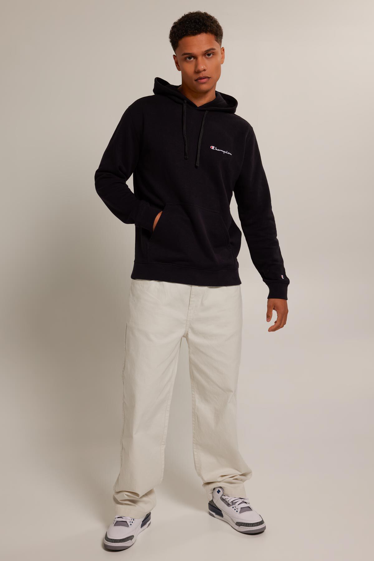 Men Champion Hooded hoodie Black America Today