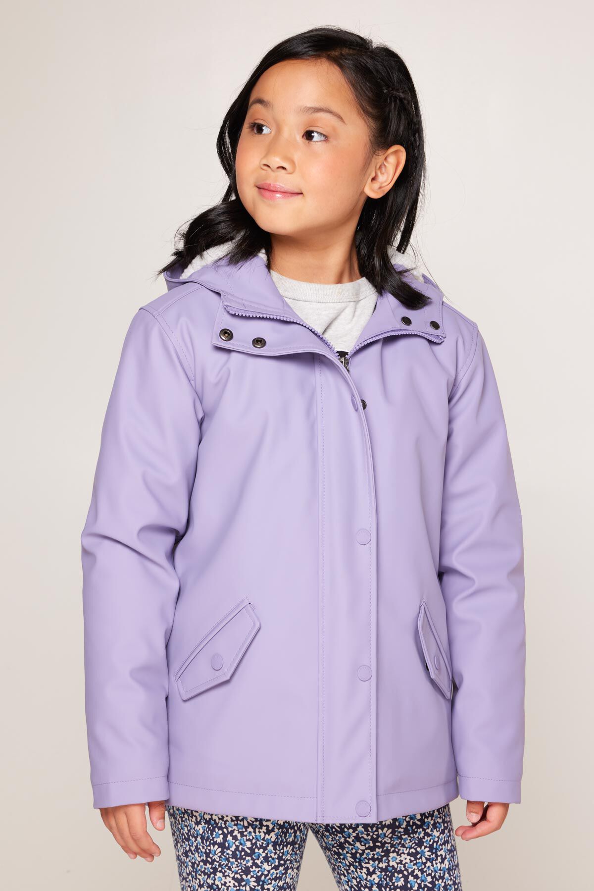 Meisjes Regenjas Janice Teddy JR Dark lila