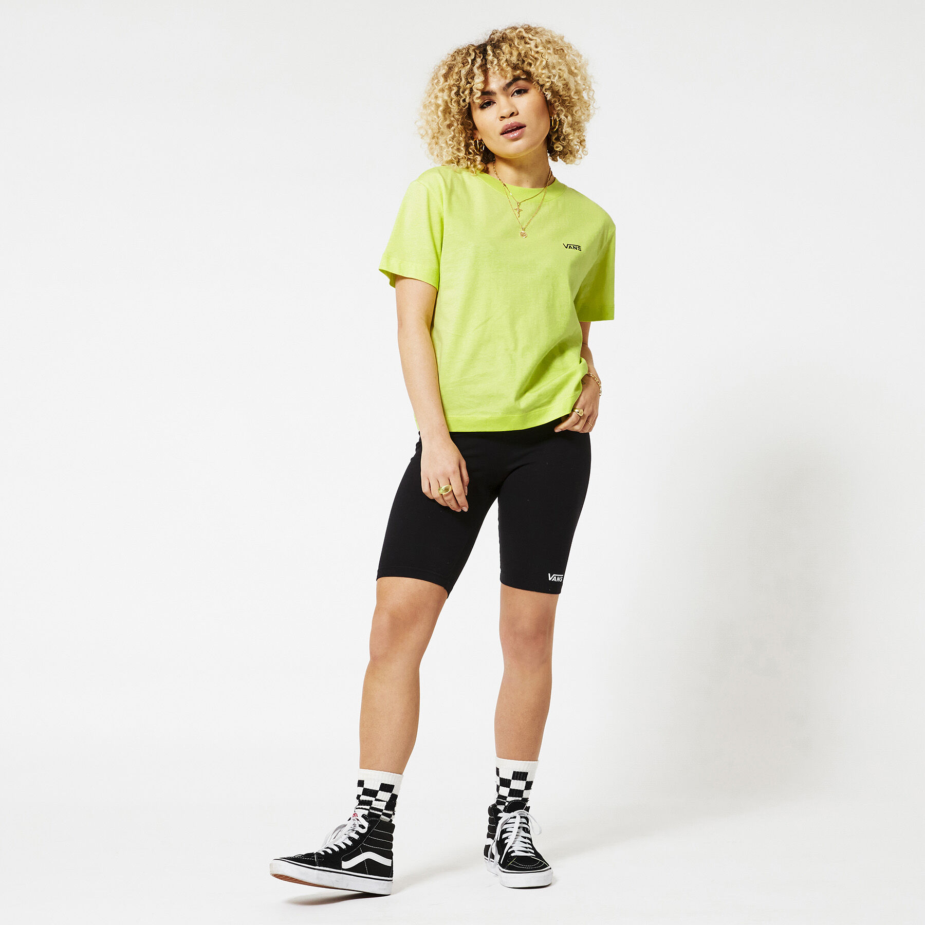 High top vans with shorts womens clearance