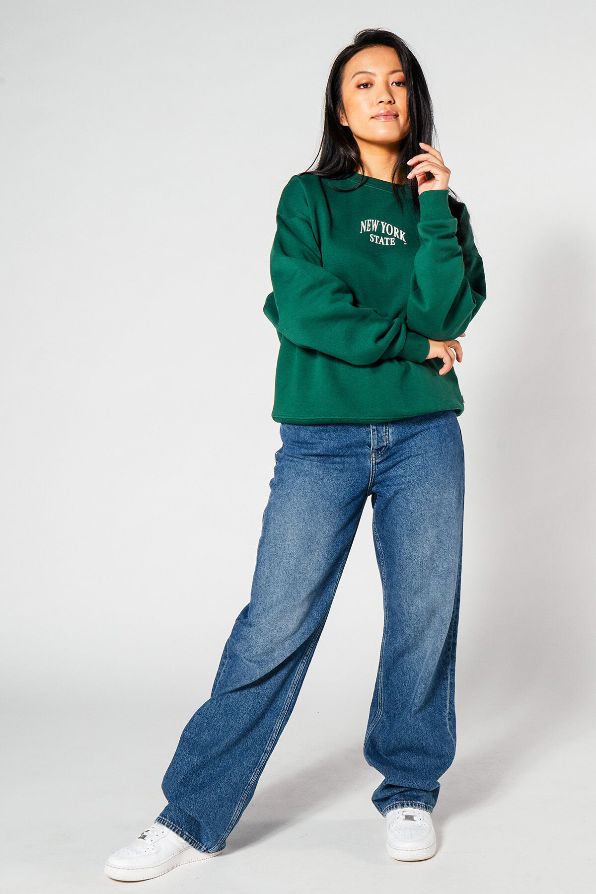 Dames Sweater Shay Bottle green America Today