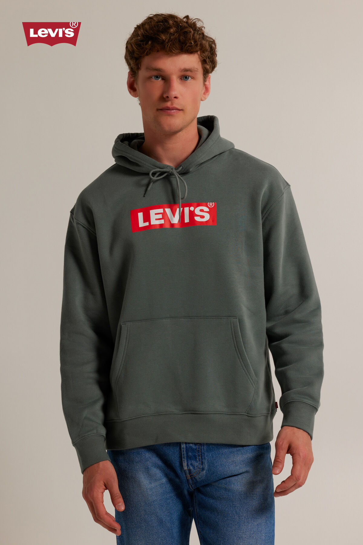Men Levi s Hoodie Relaxed graphic hoodie Army