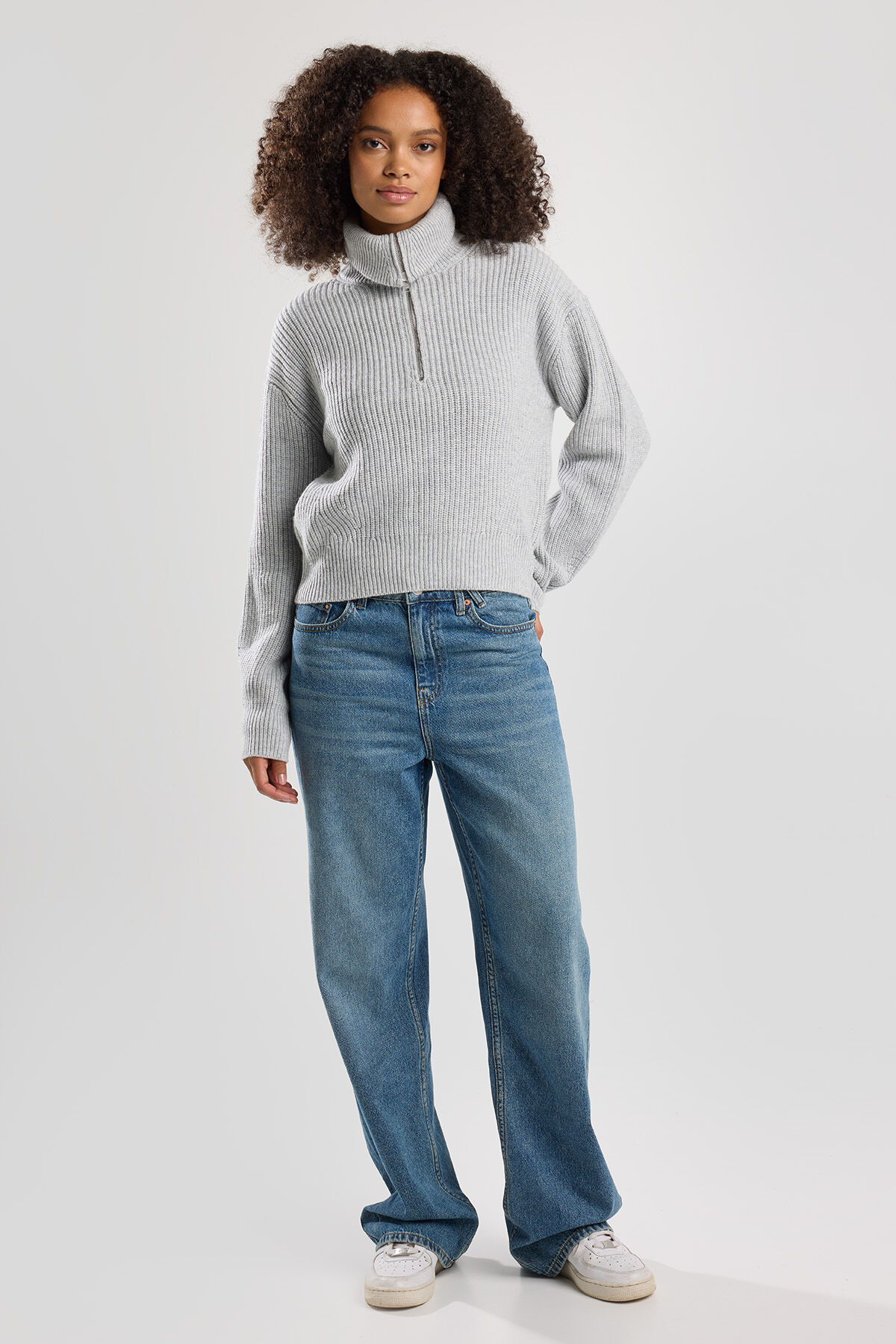 Light grey women's sweater on sale