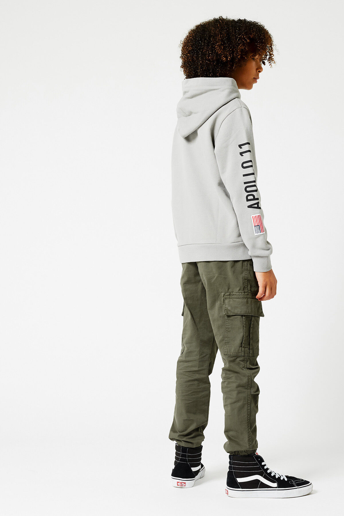 Boys NASA hoodie with print Steel grey America Today