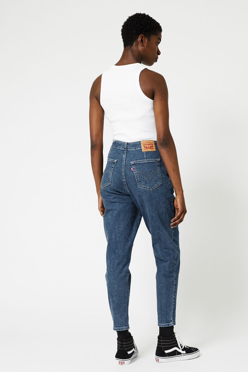 Women Levi's jeans high waist tapered Denim blue