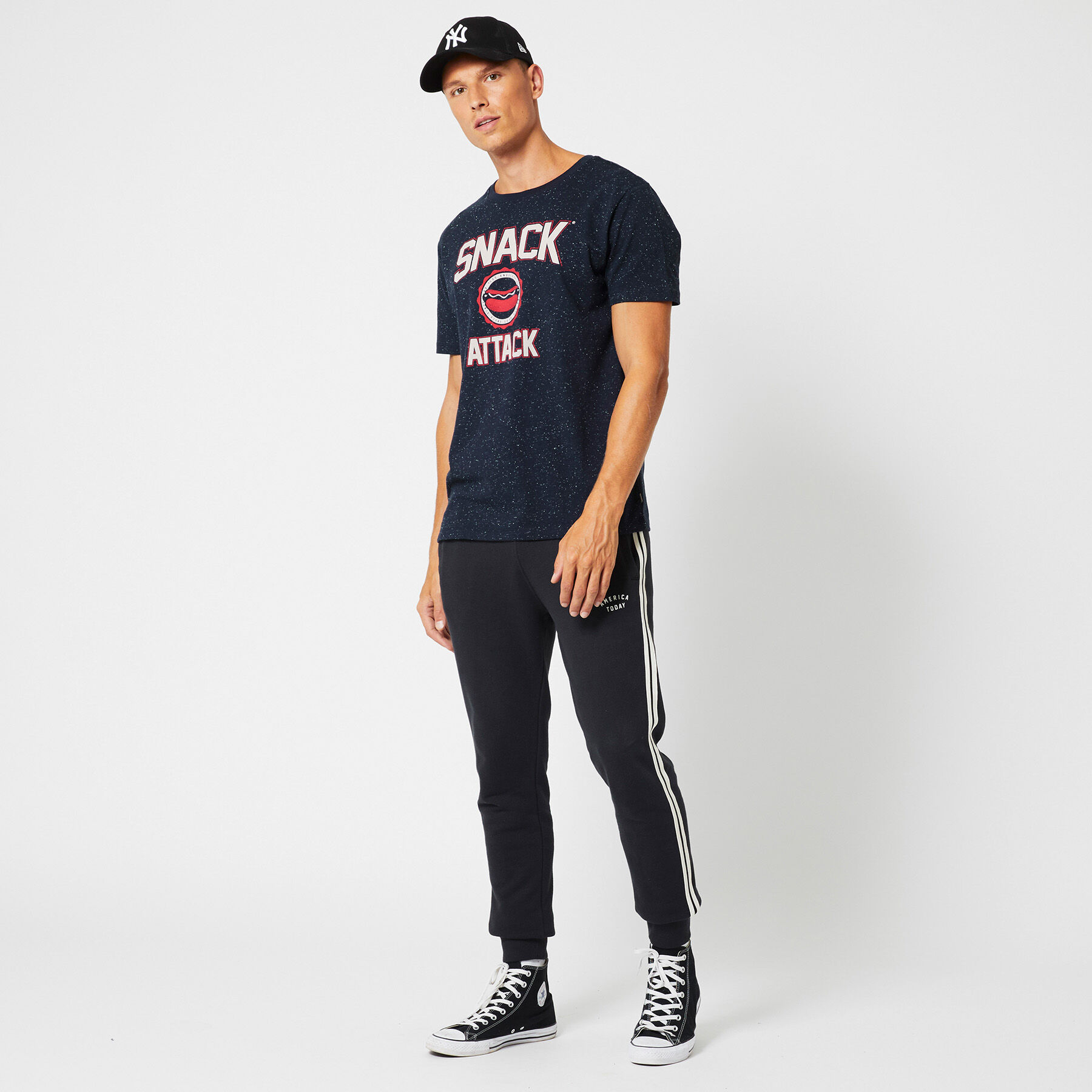 mens joggers with stripe down side
