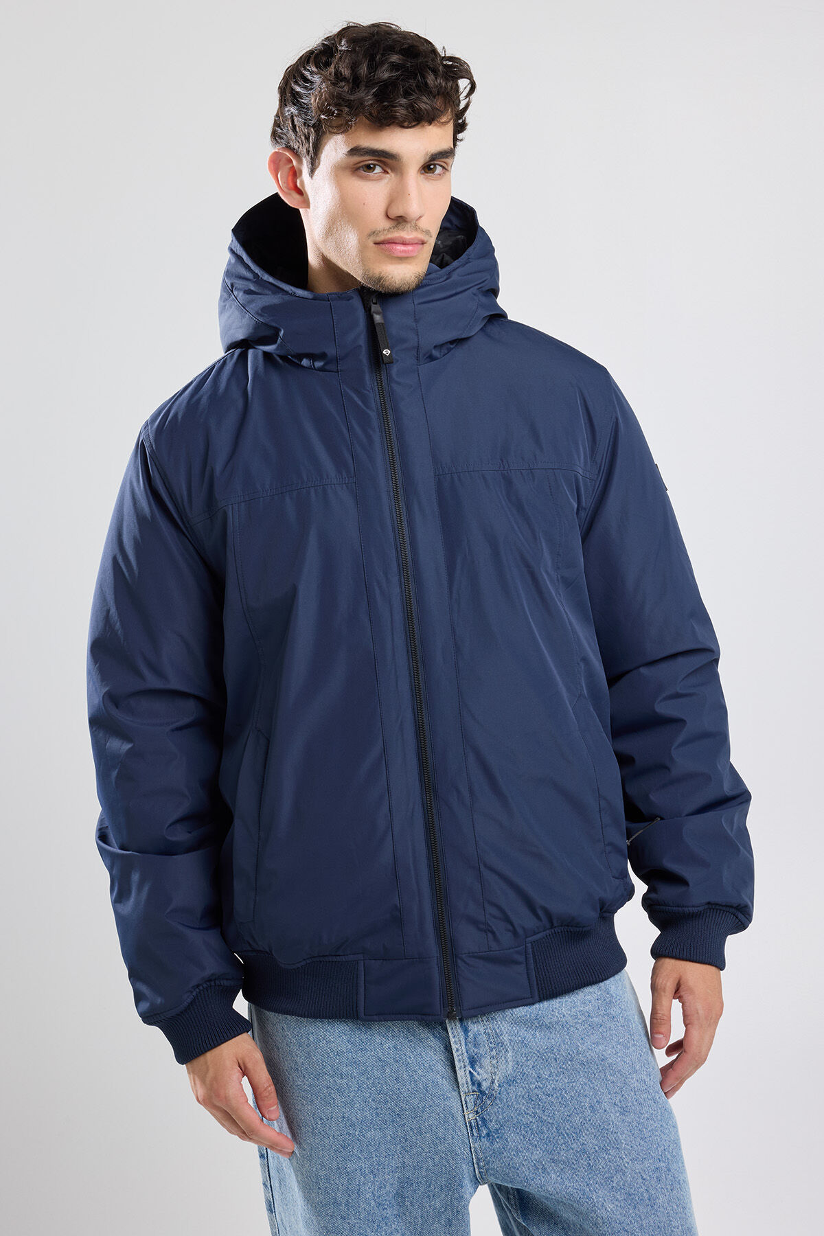 Hooded bomber jacket Justin image number 1