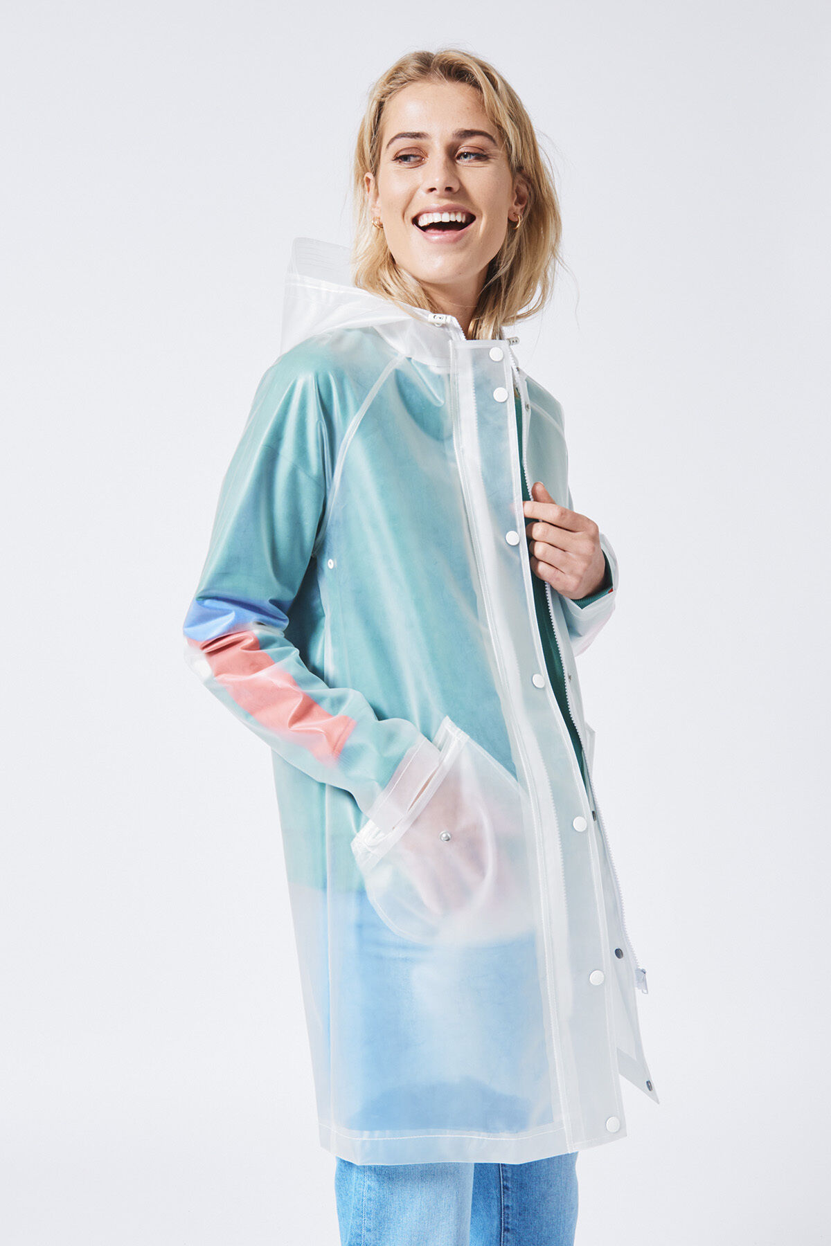 Rain jacket women clear outlet
