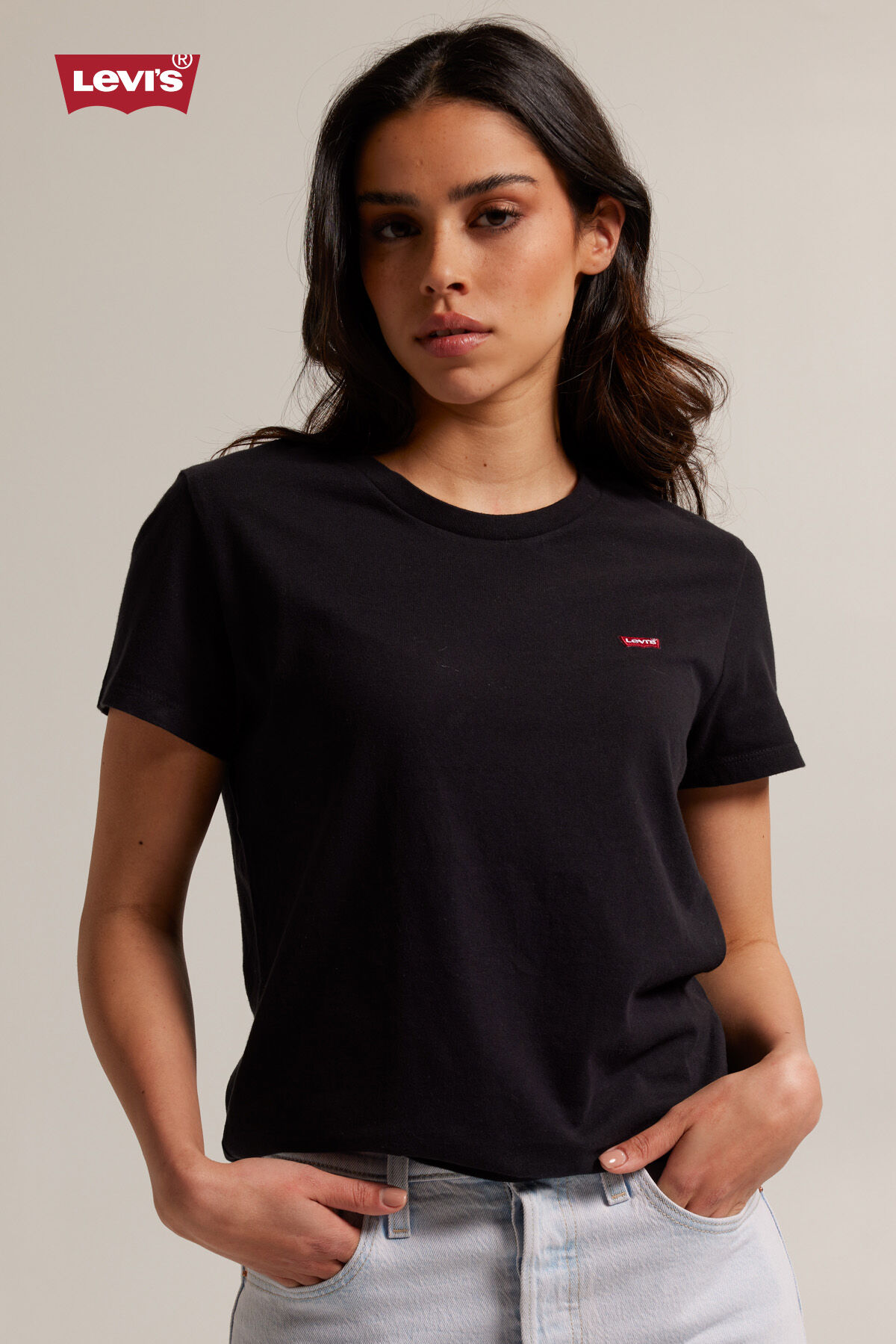Women Levi s T shirt Perfect tee Black America Today