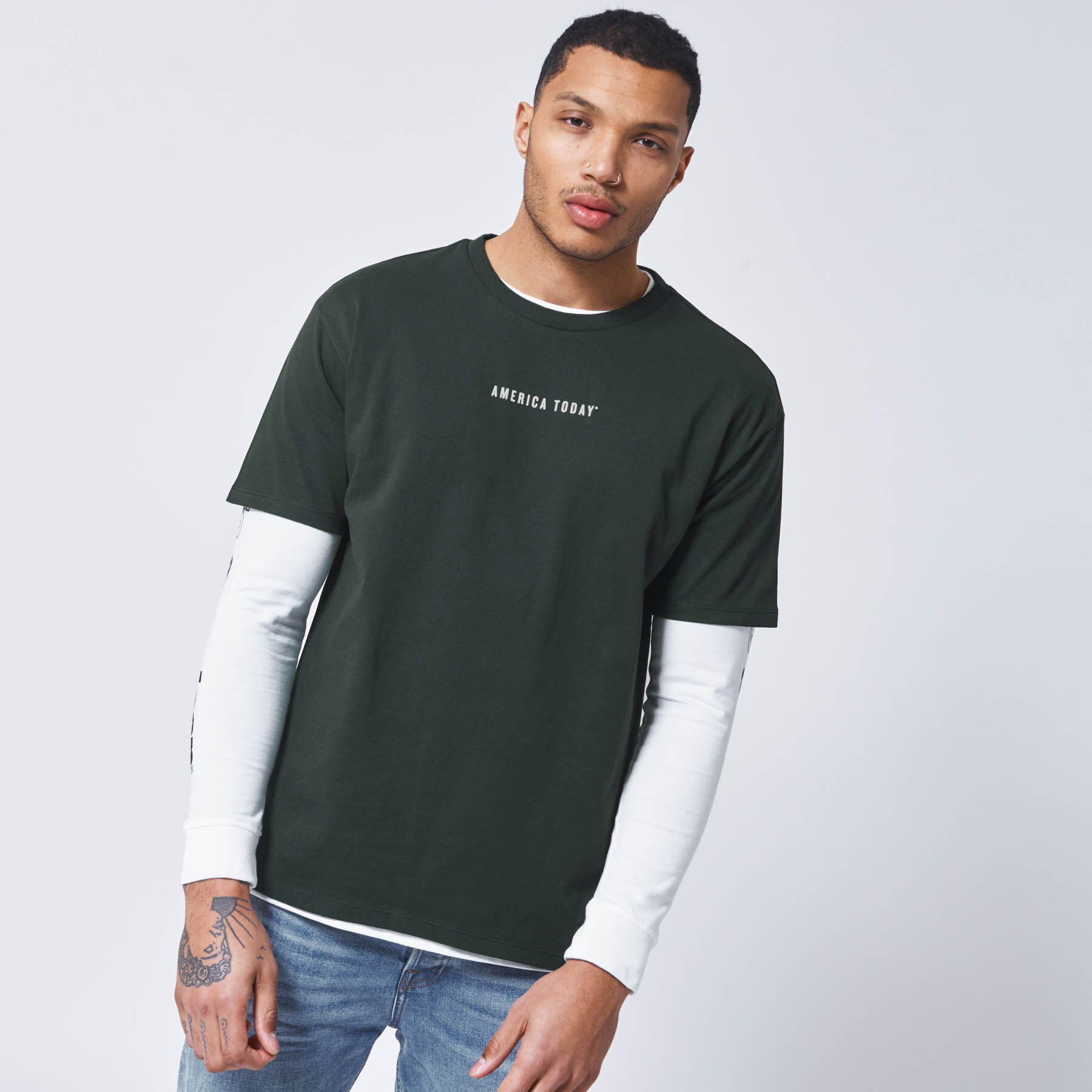 t shirt converse homme verte