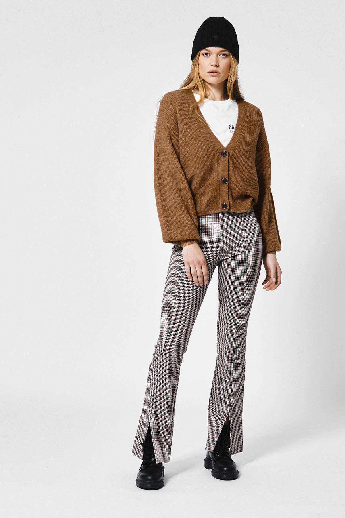 Flared pants Carola Check image number 0