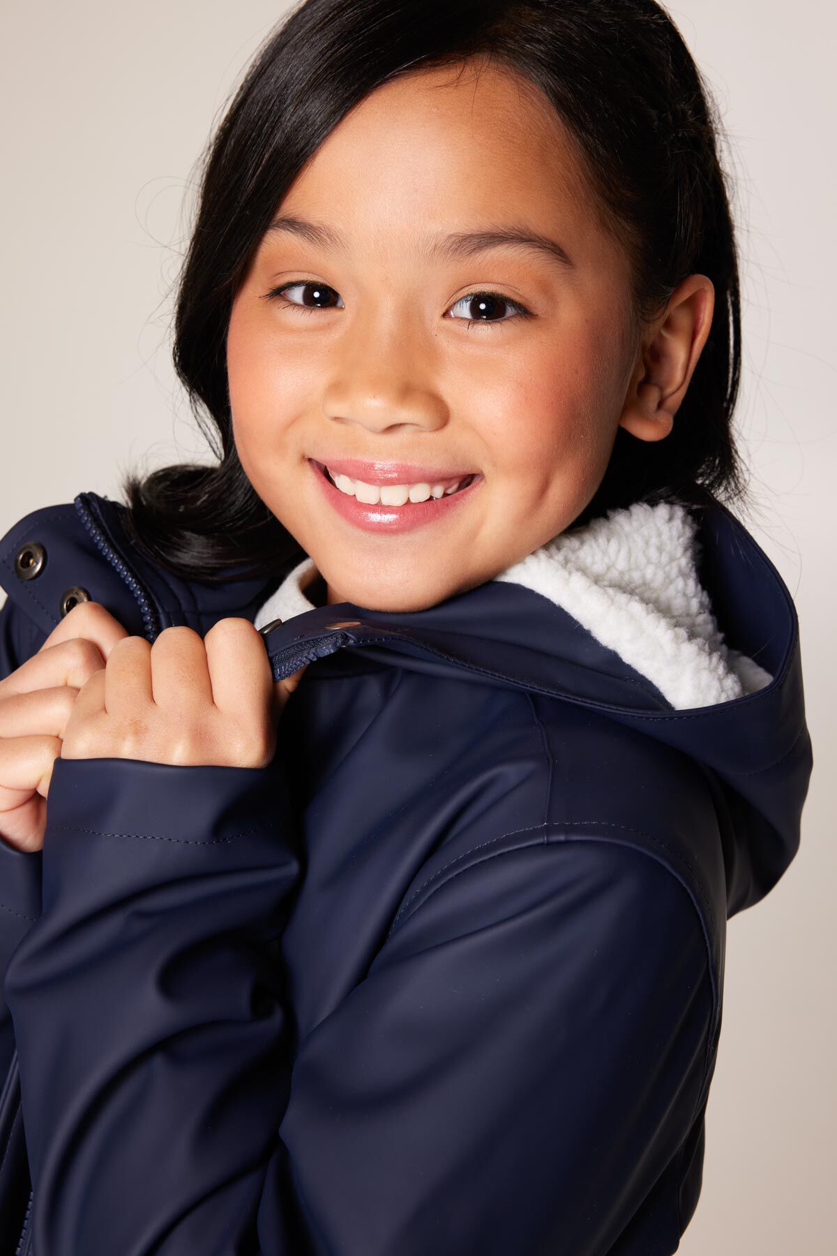 Girls lined rain online coat