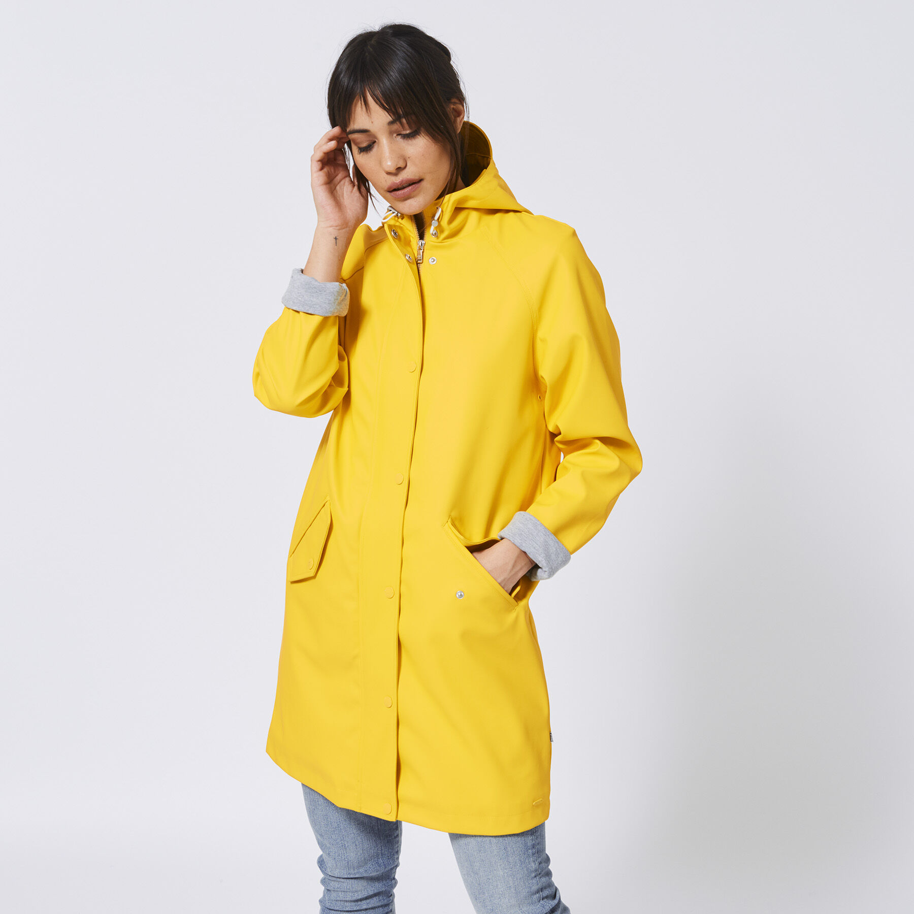 tommy hilfiger yellow raincoat