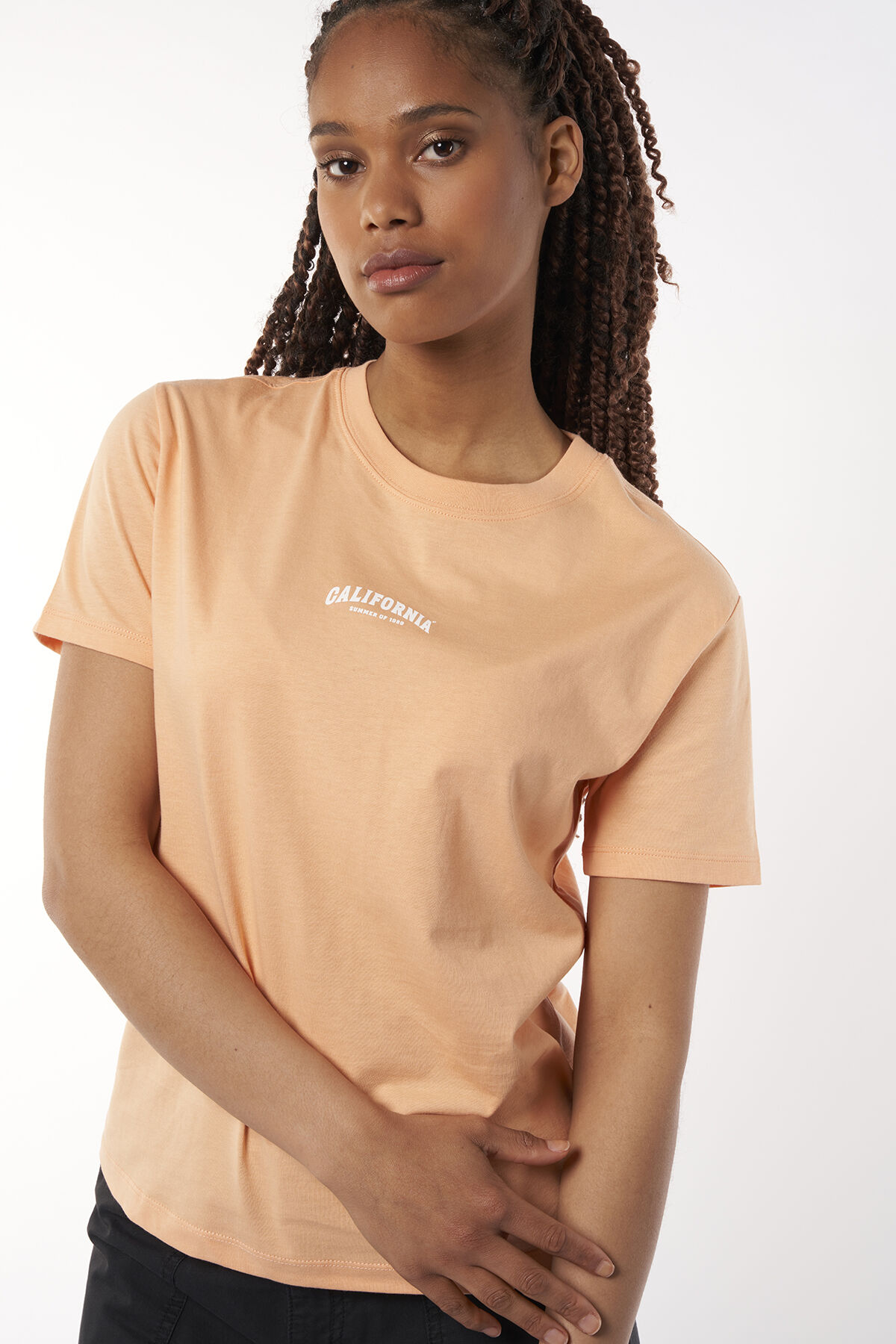 Dames T shirt Essie Salmon America Today