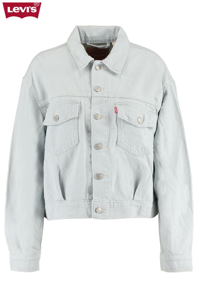 Spijkerjasje Oversized utility trucker image number 4