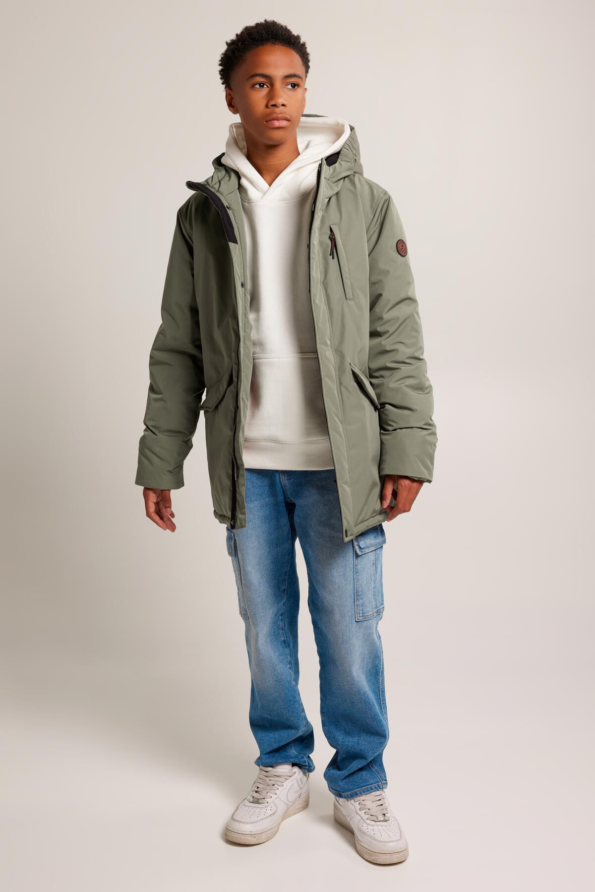 Boys Winter jacket Jaime JR Soft green America Today