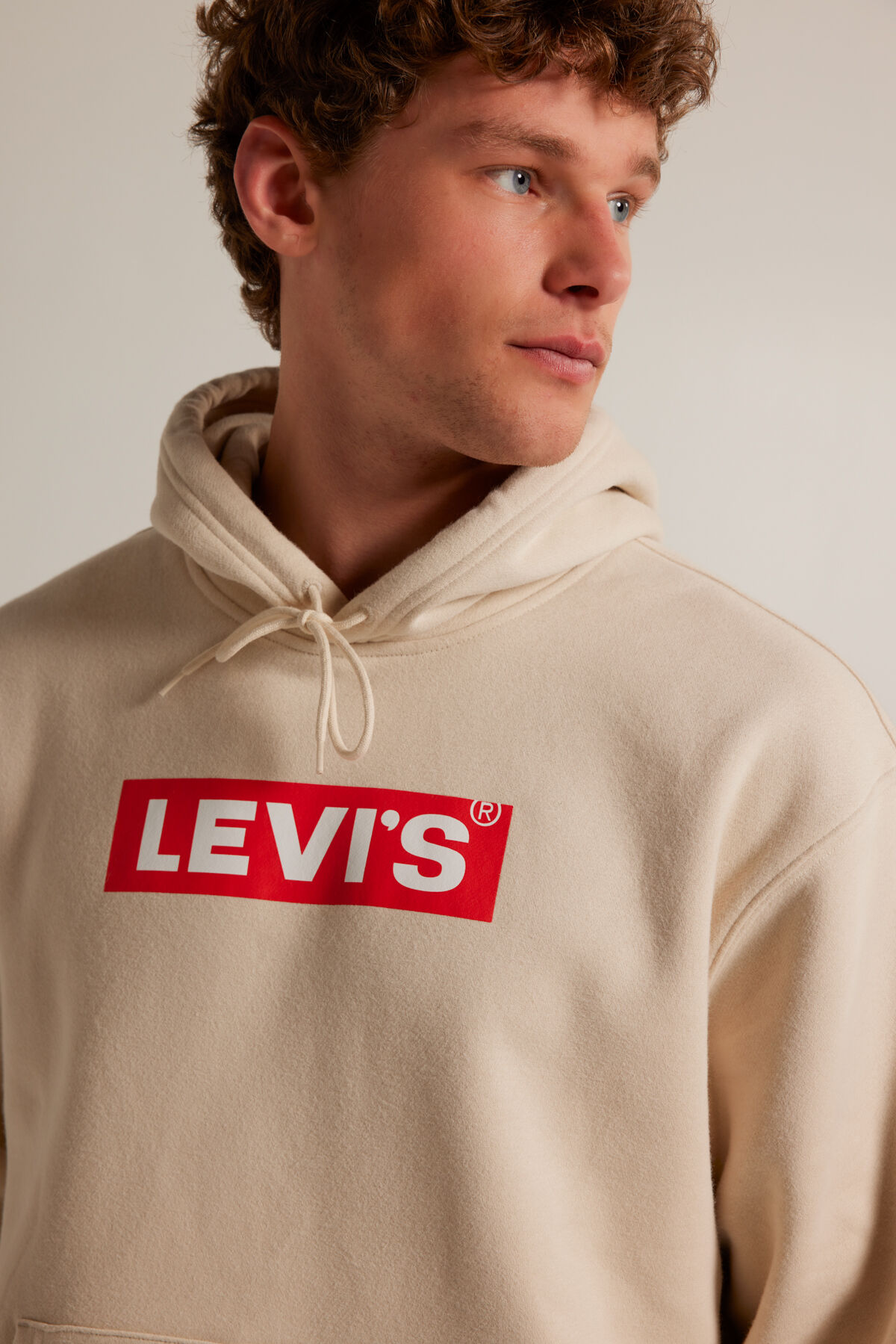 Men Levi s Hoodie Relaxed graphic hoodie Beige