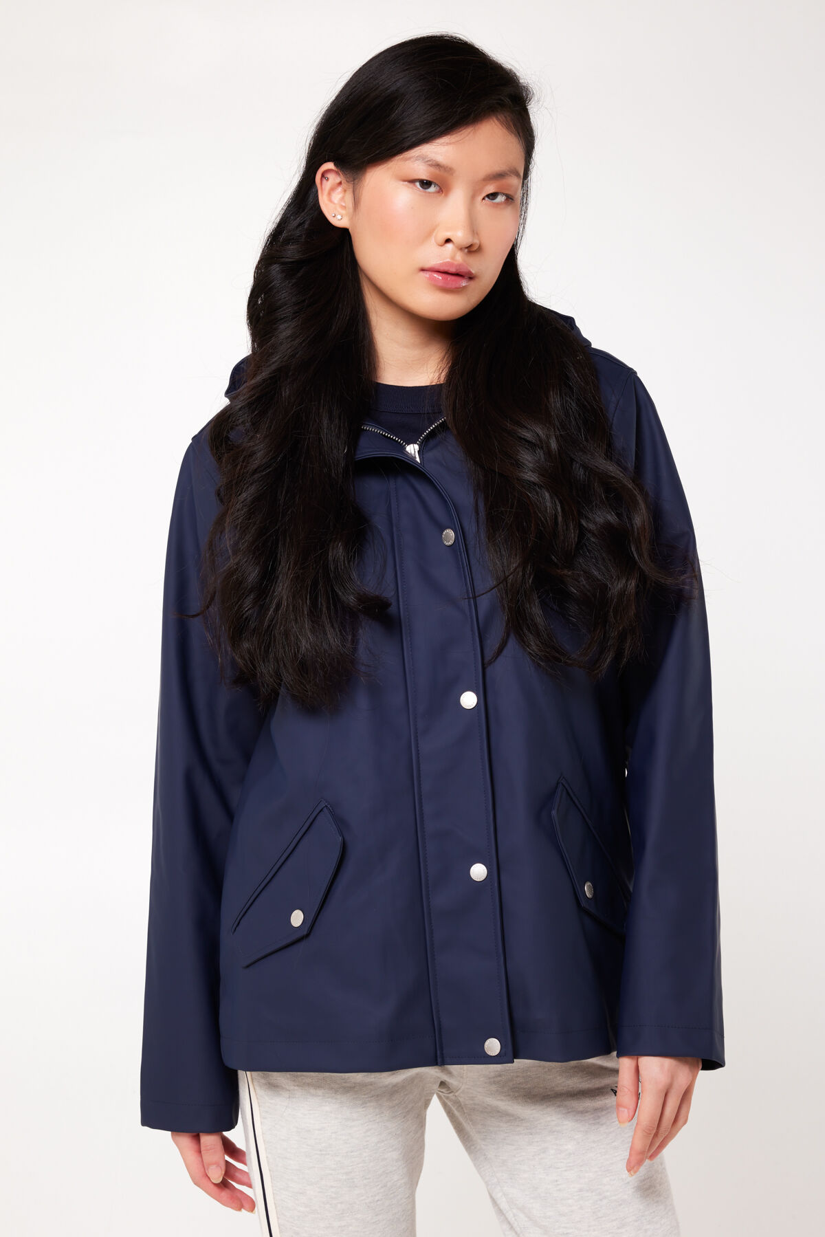 Dames Regenjas Janice kort Navy America Today