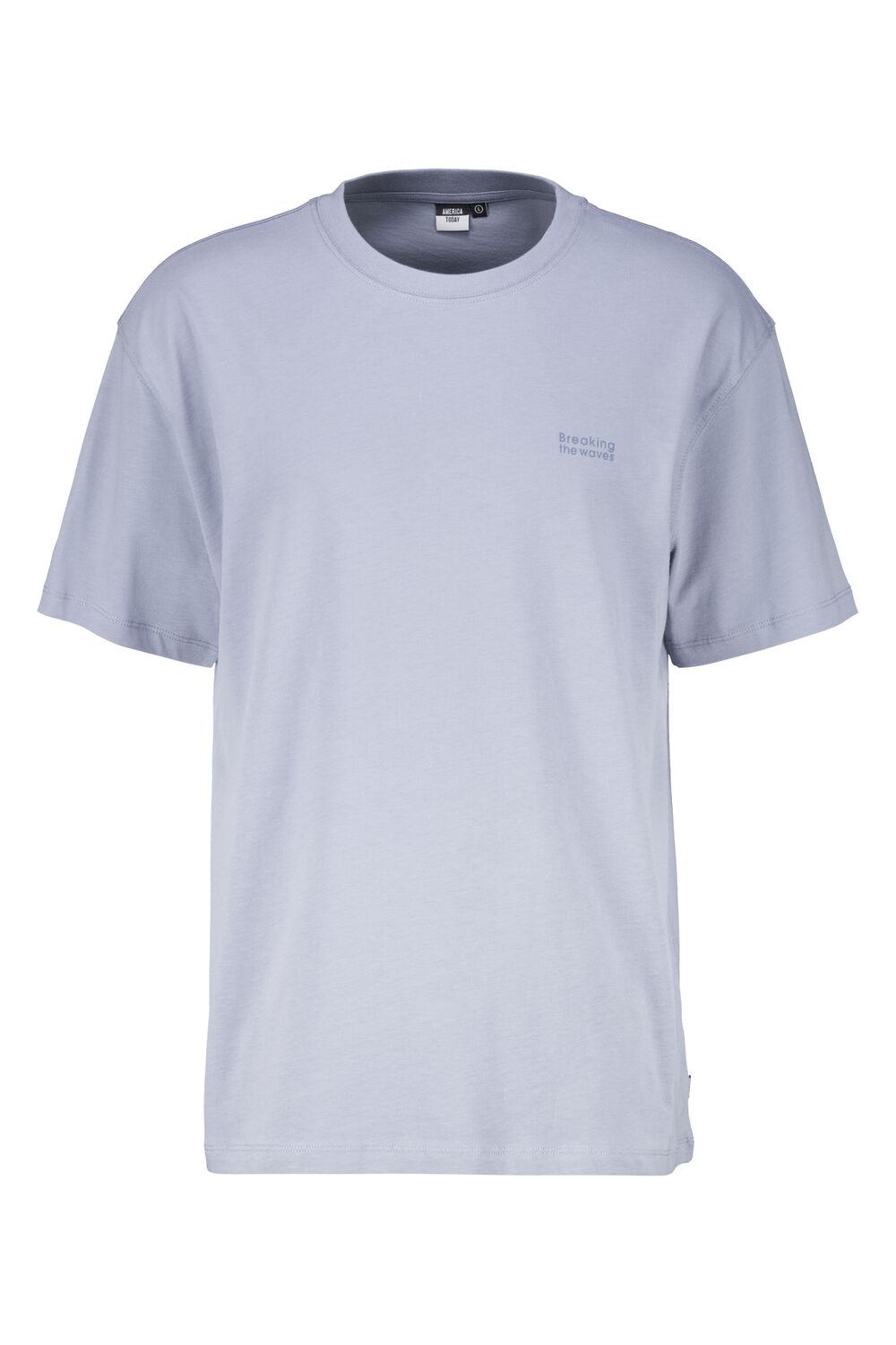 America Today T-shirt Esper met backprint washed blue