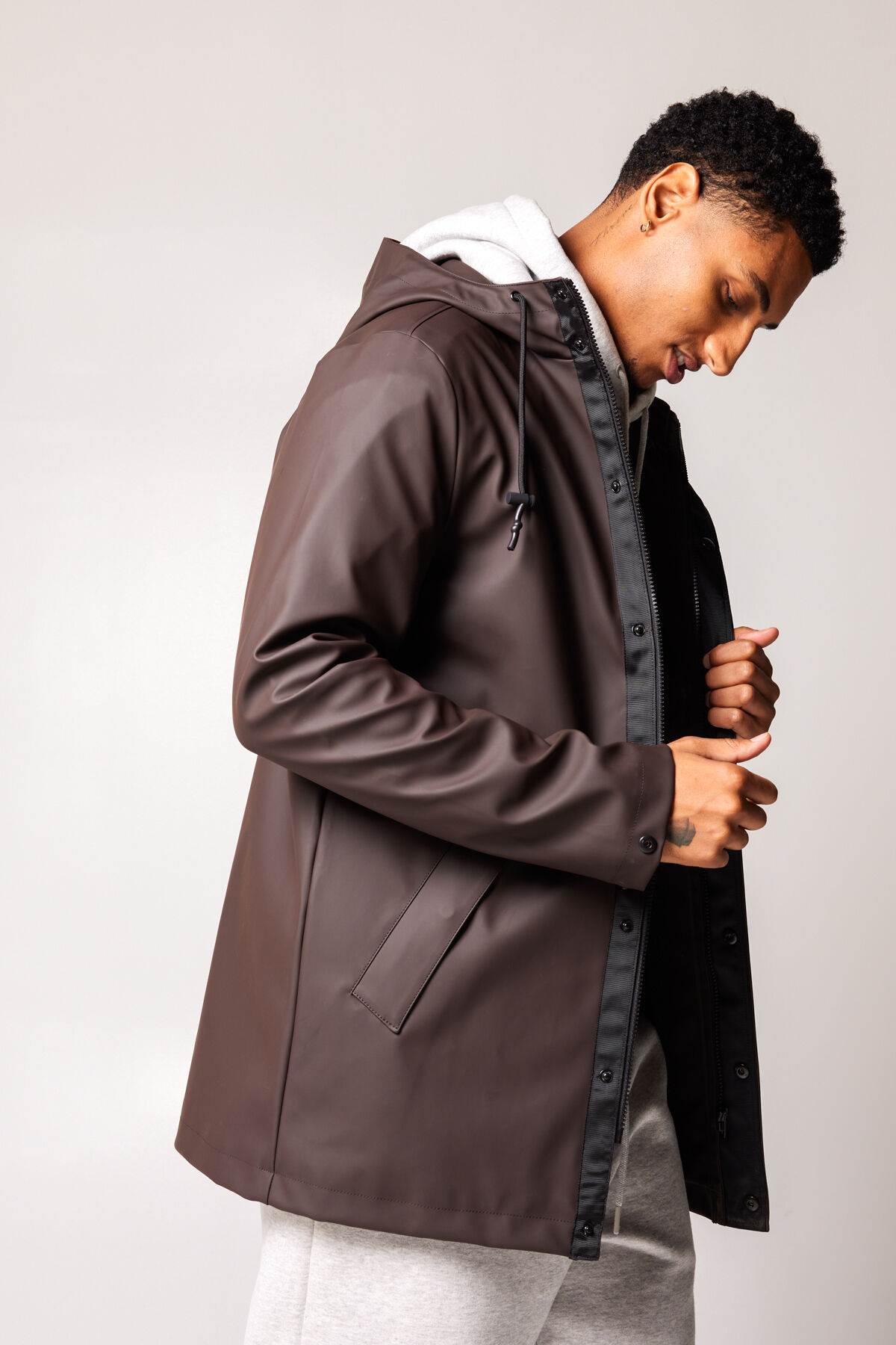 Dark rain coat hotsell