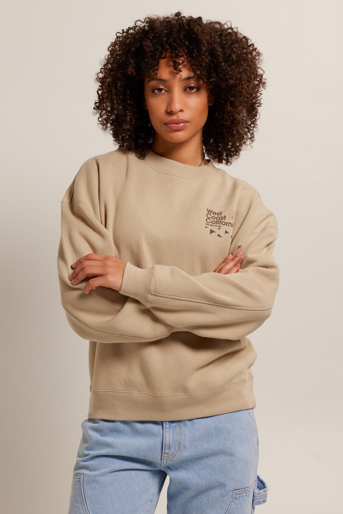 Women Sweater Sebby Beige America Today