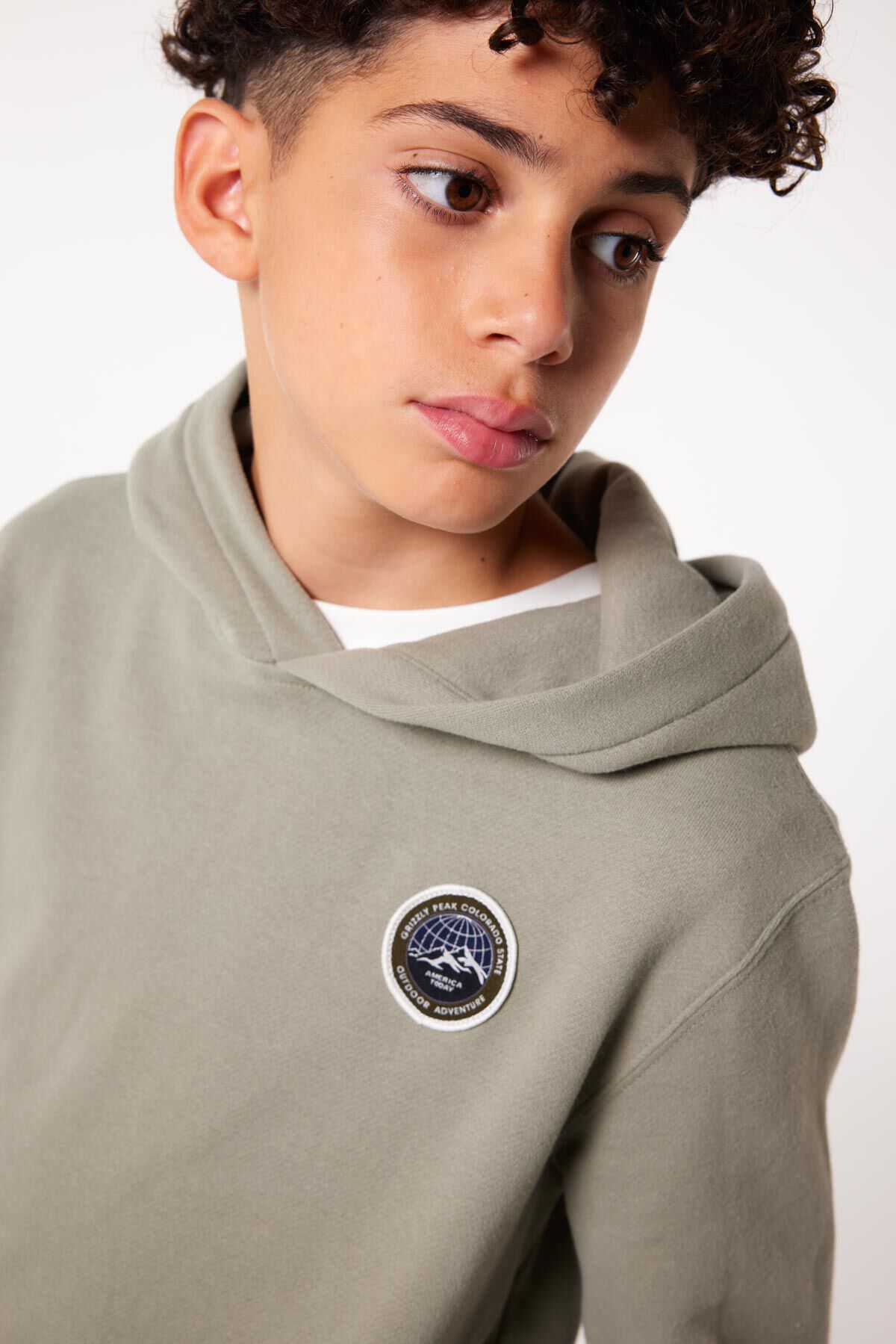 Boys khaki store hoodie