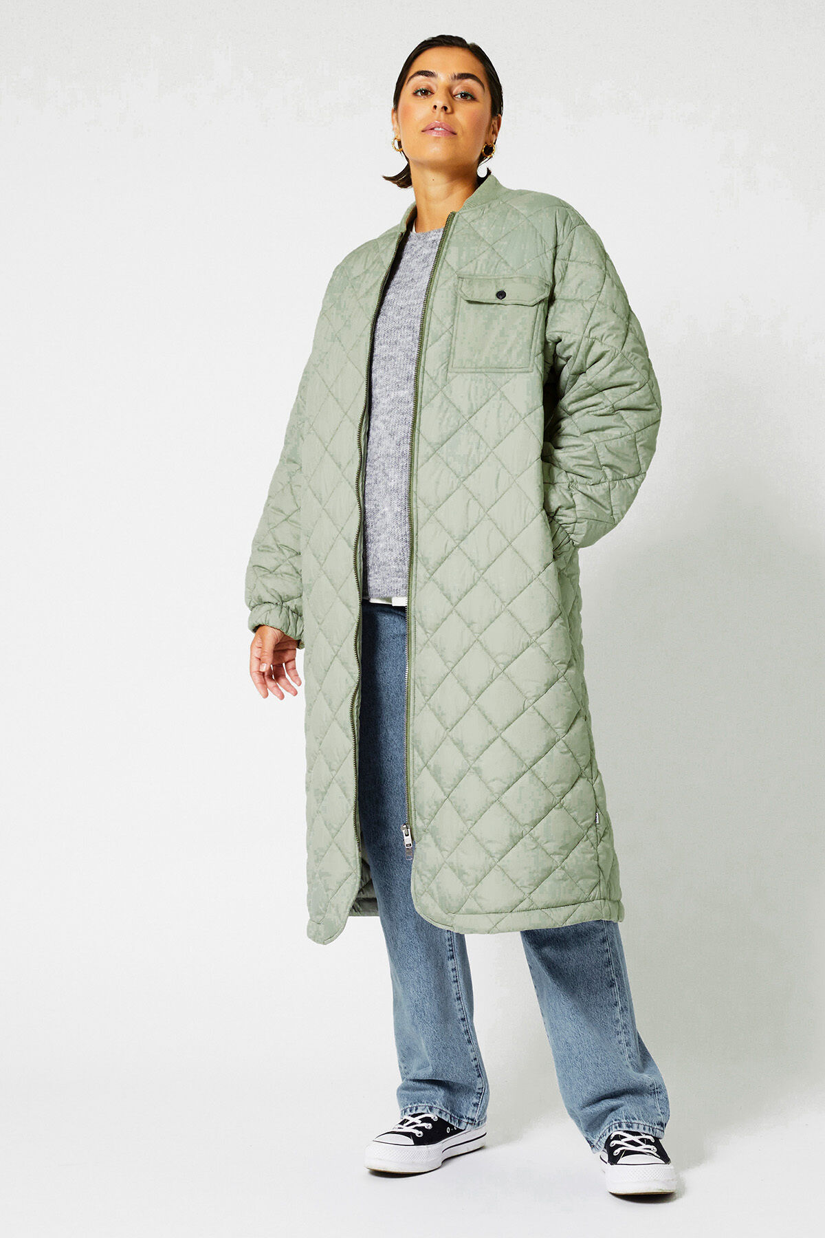Quilted jacket dames hot sale