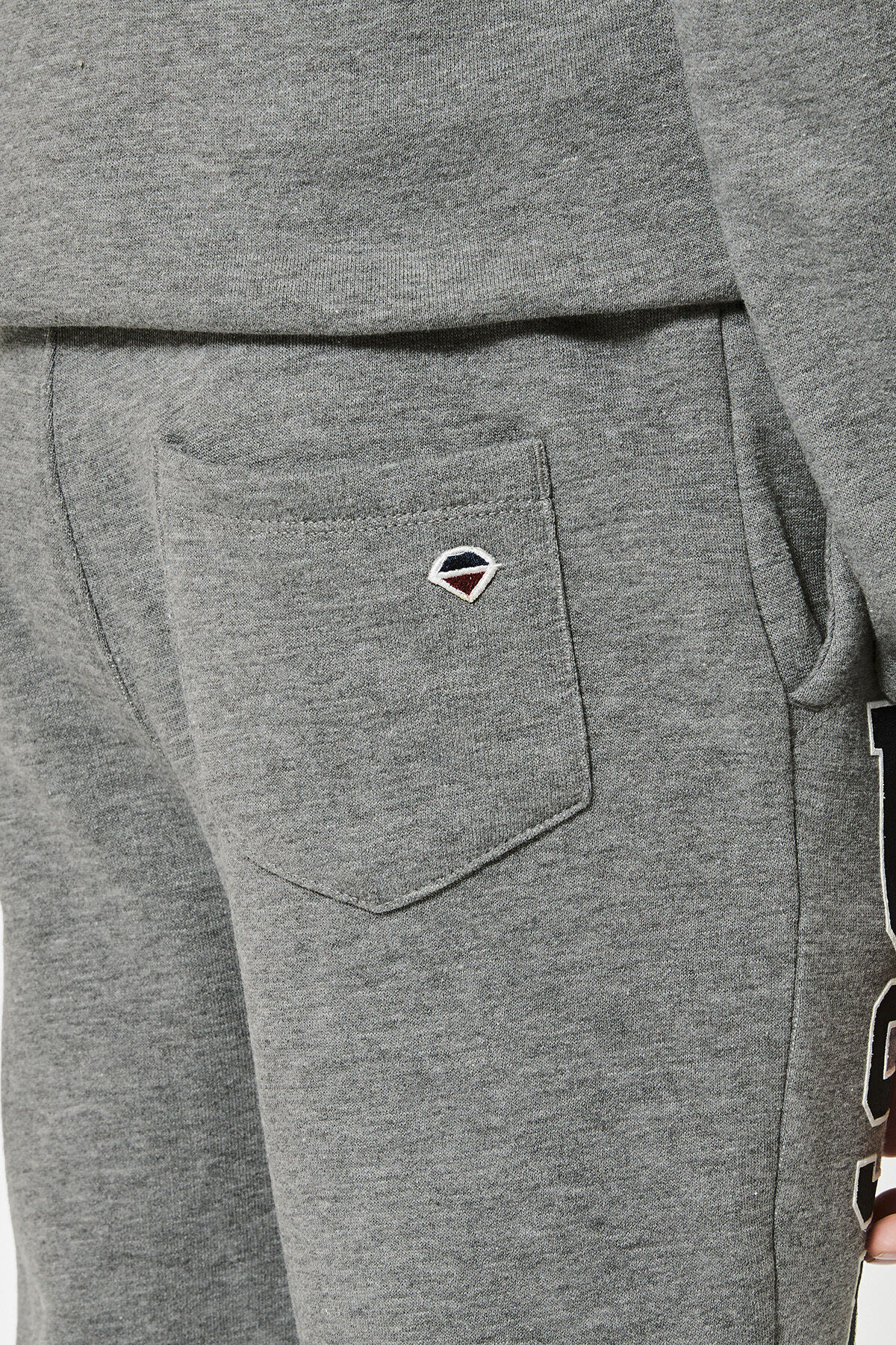 Boys Sweatpants USA print Dark grey melange
