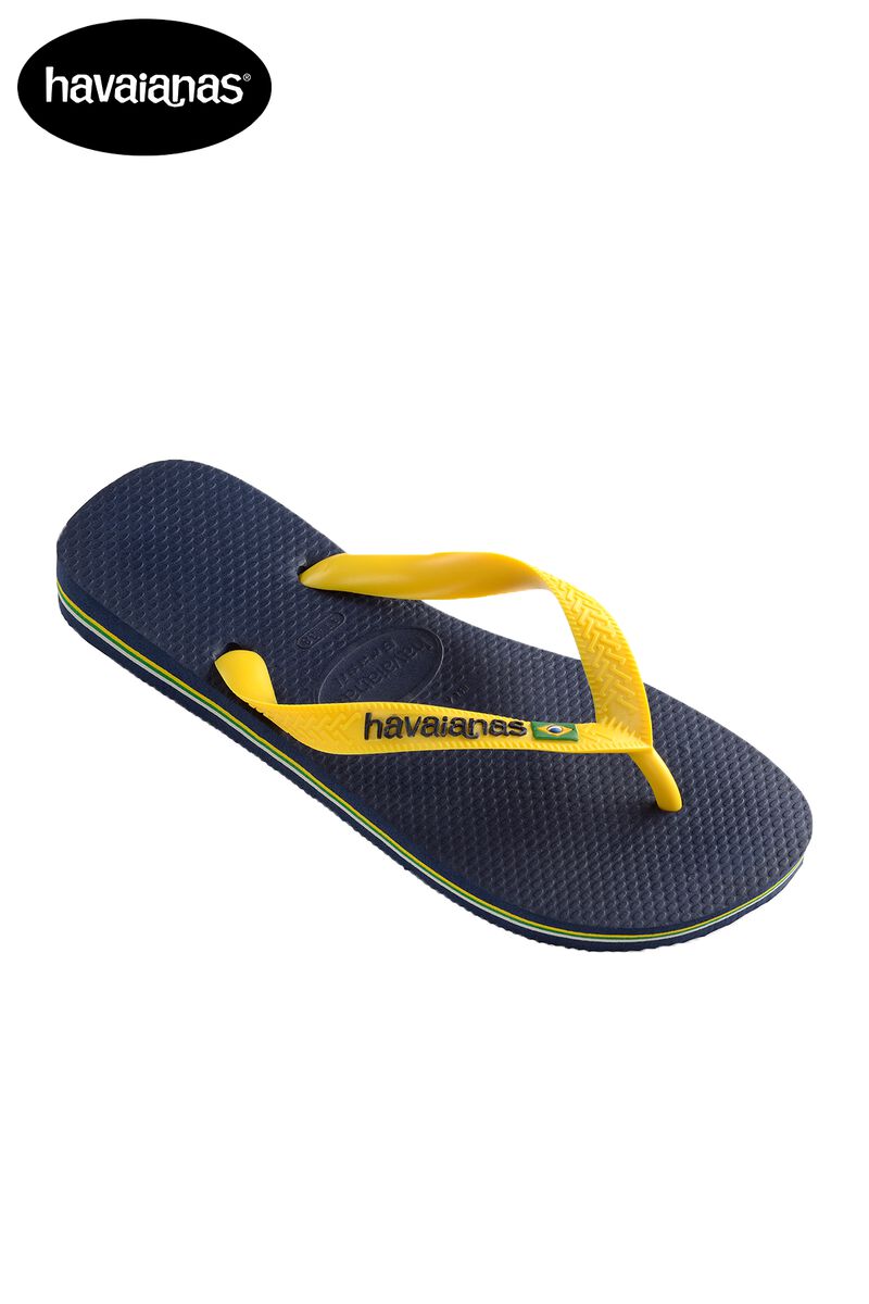 waardigheid draadloze sleuf Heren Havaianas Brasil logo slippers Blue/yellow