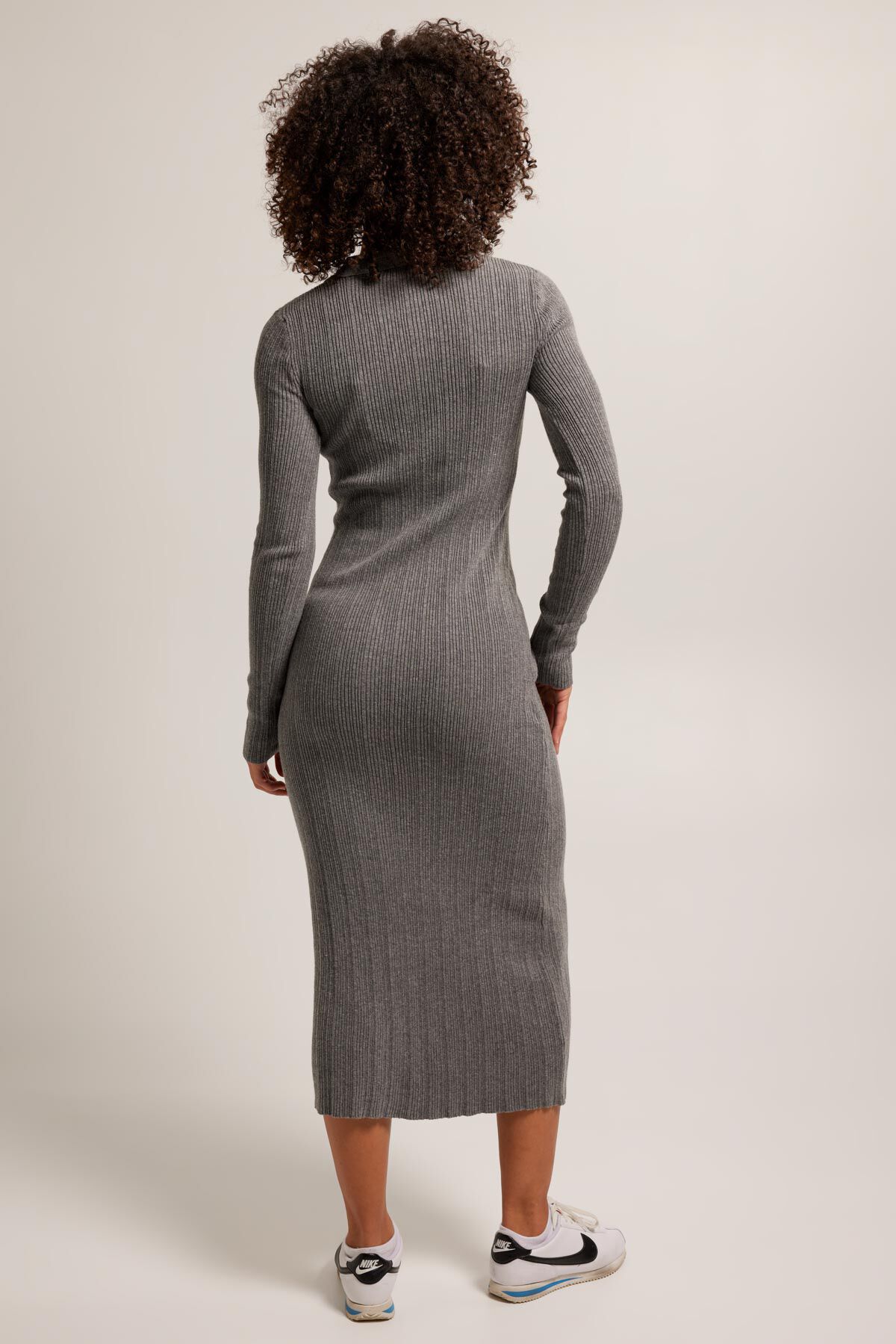 Dames Jurk Didi mid grey melange America Today