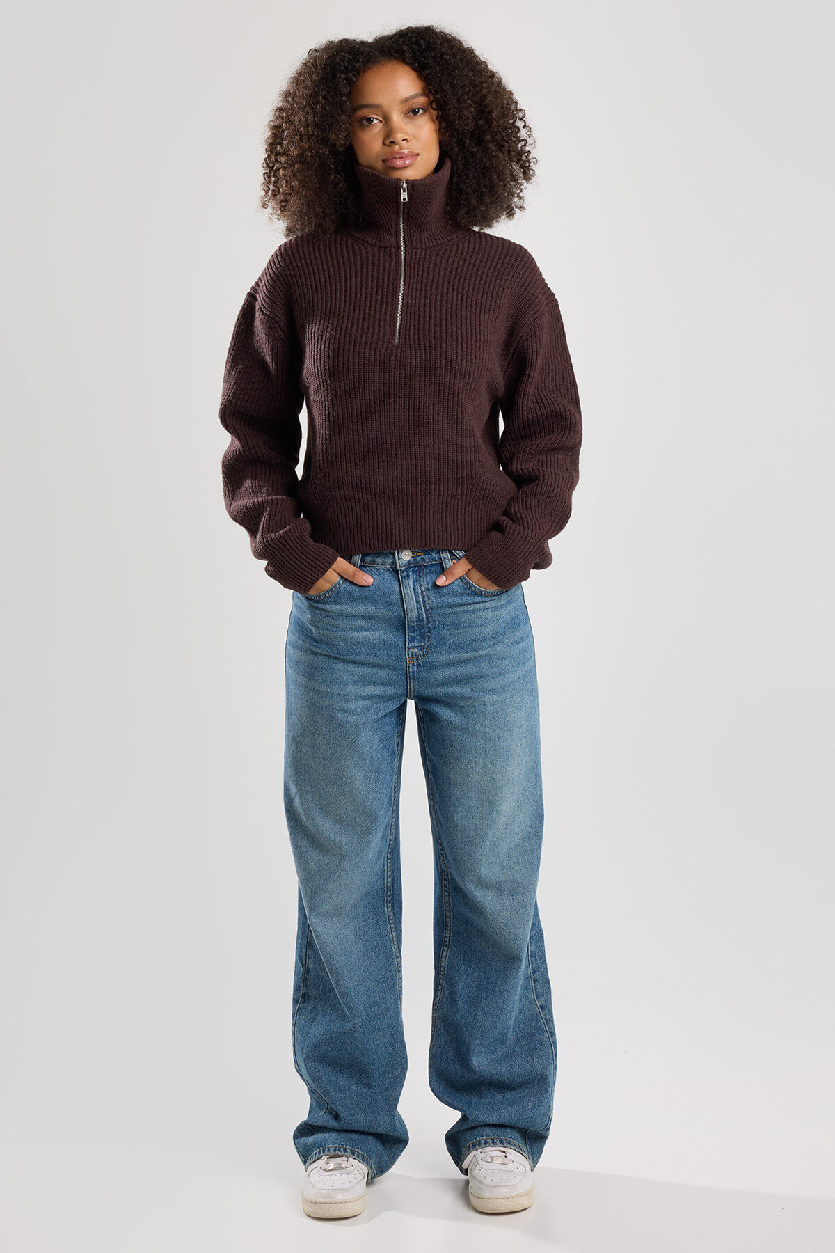 Sweater bruin dames best sale