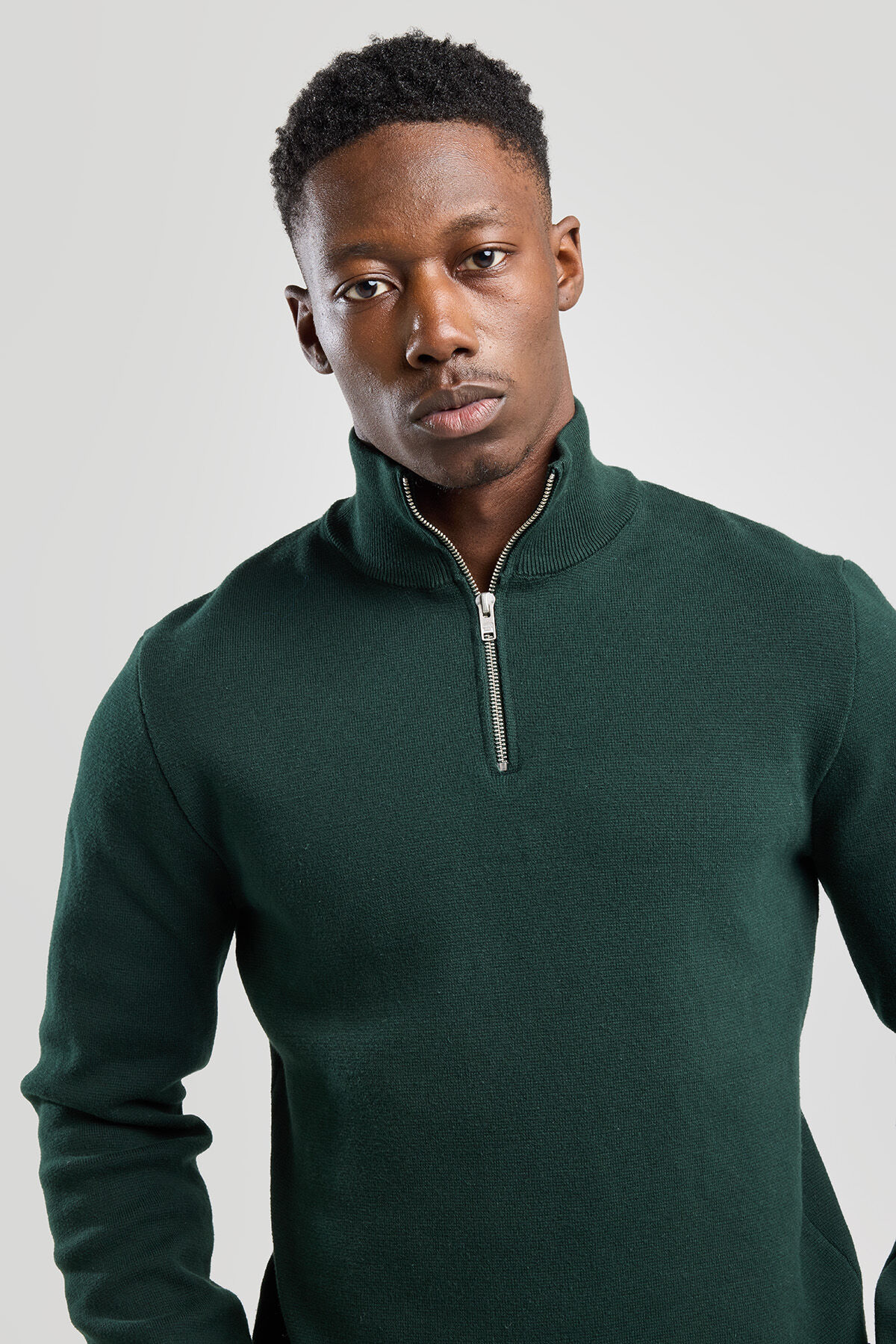Green half zip jumper shop