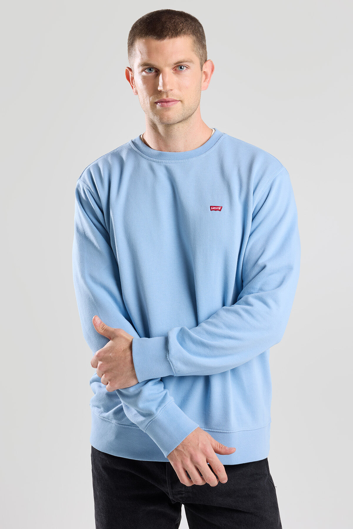 Heren Levi s Sweater Original crewneck French blue