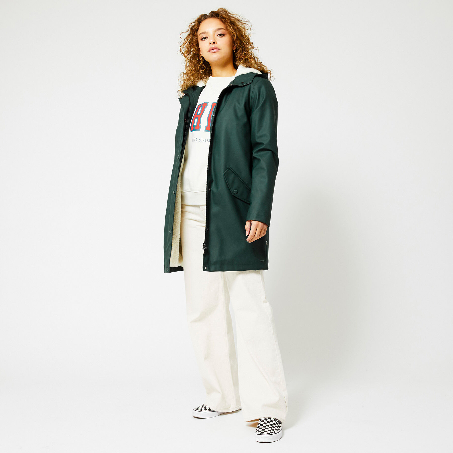 long teddy jacket womens