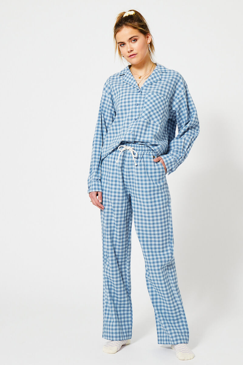 motor Opblazen Er is een trend Dames Pyjamabroek Loyce Medium blue | America Today