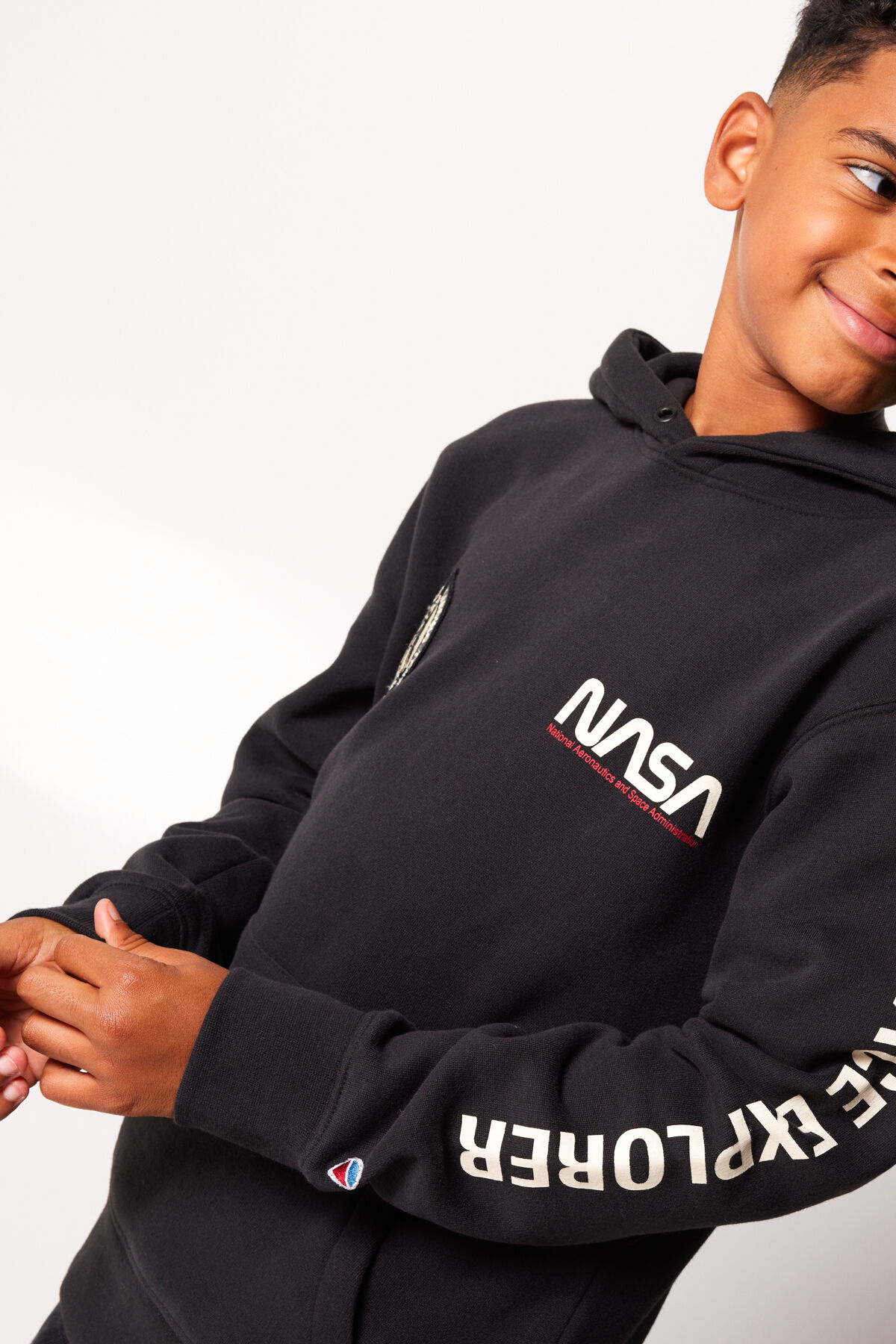 Boys NASA Hoodie Space JR Black 