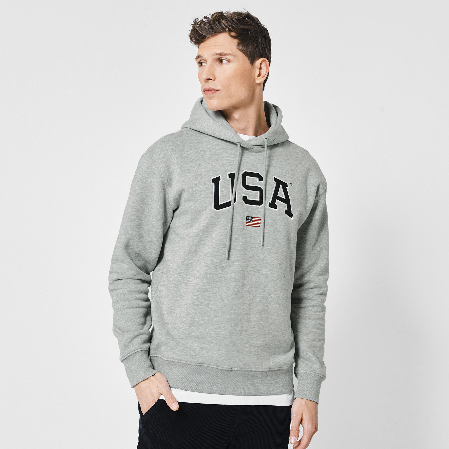 kangaroo pocket sweatshirt without hood