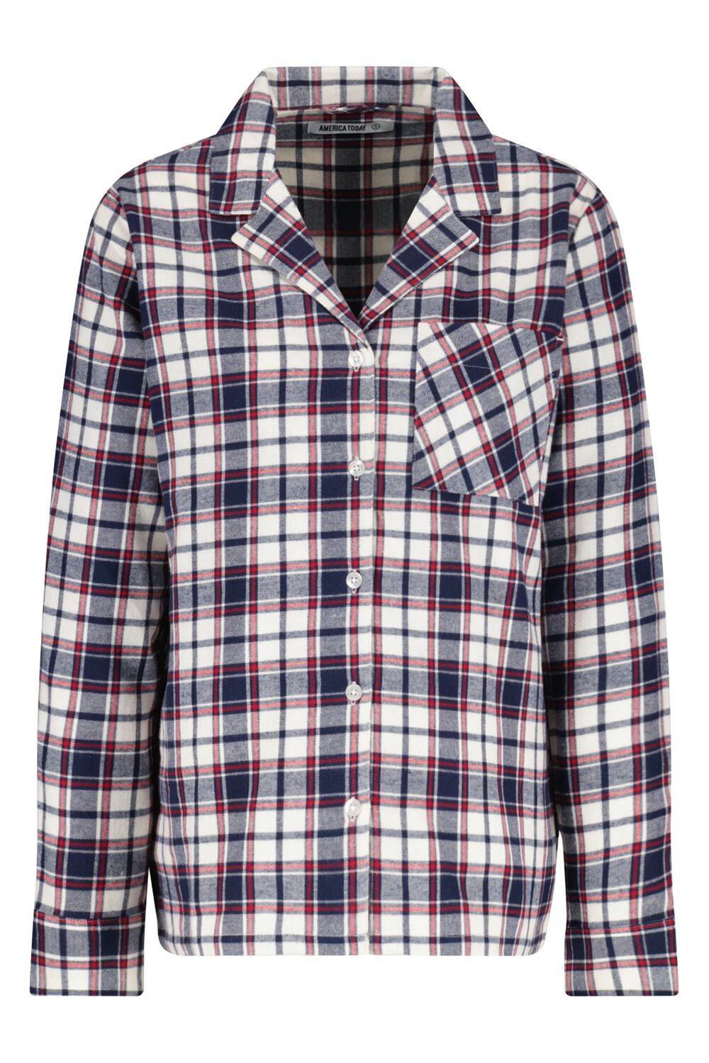 America Today Dames Pyjama Labello Shirt Rood