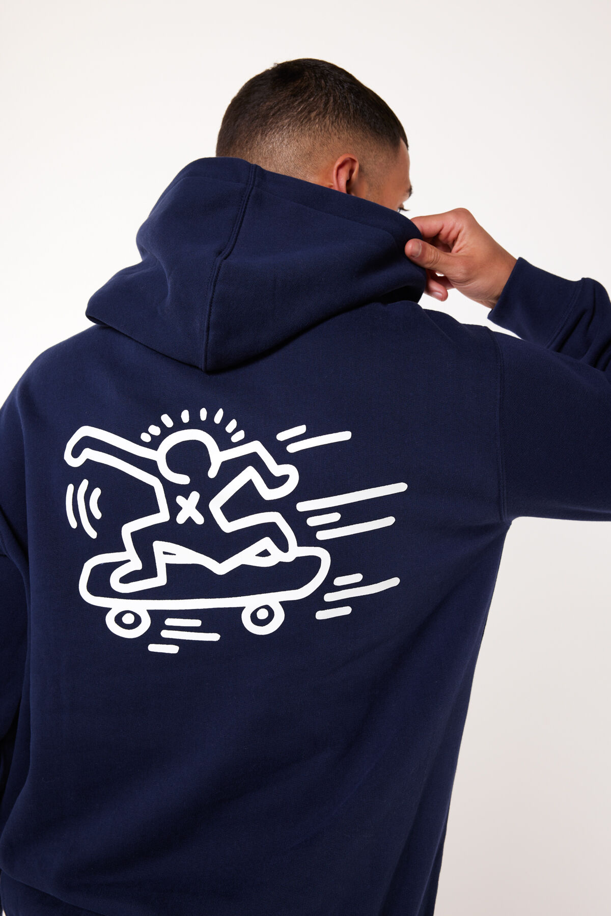 Men Hoodie Seven Hood Dark blue America Today