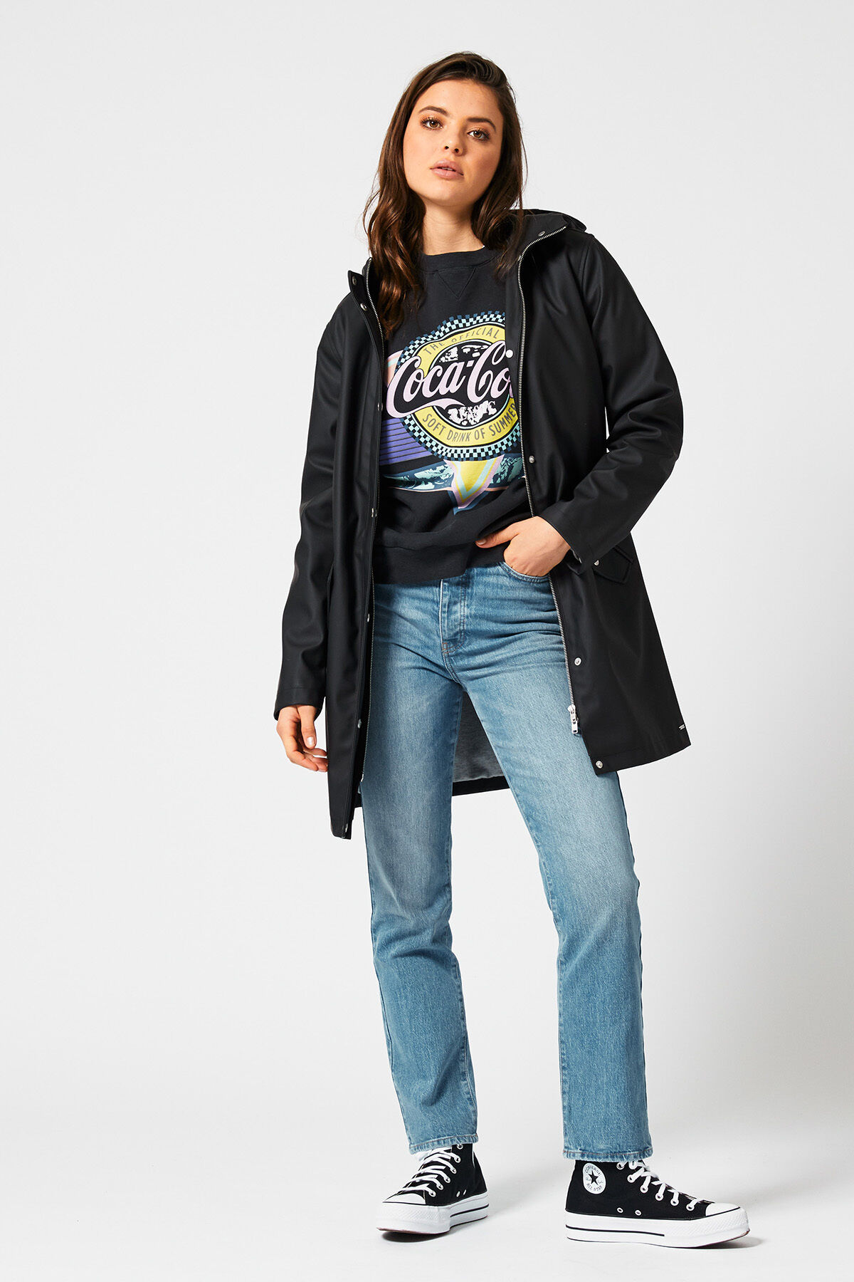 America today sales regenjas zwart dames
