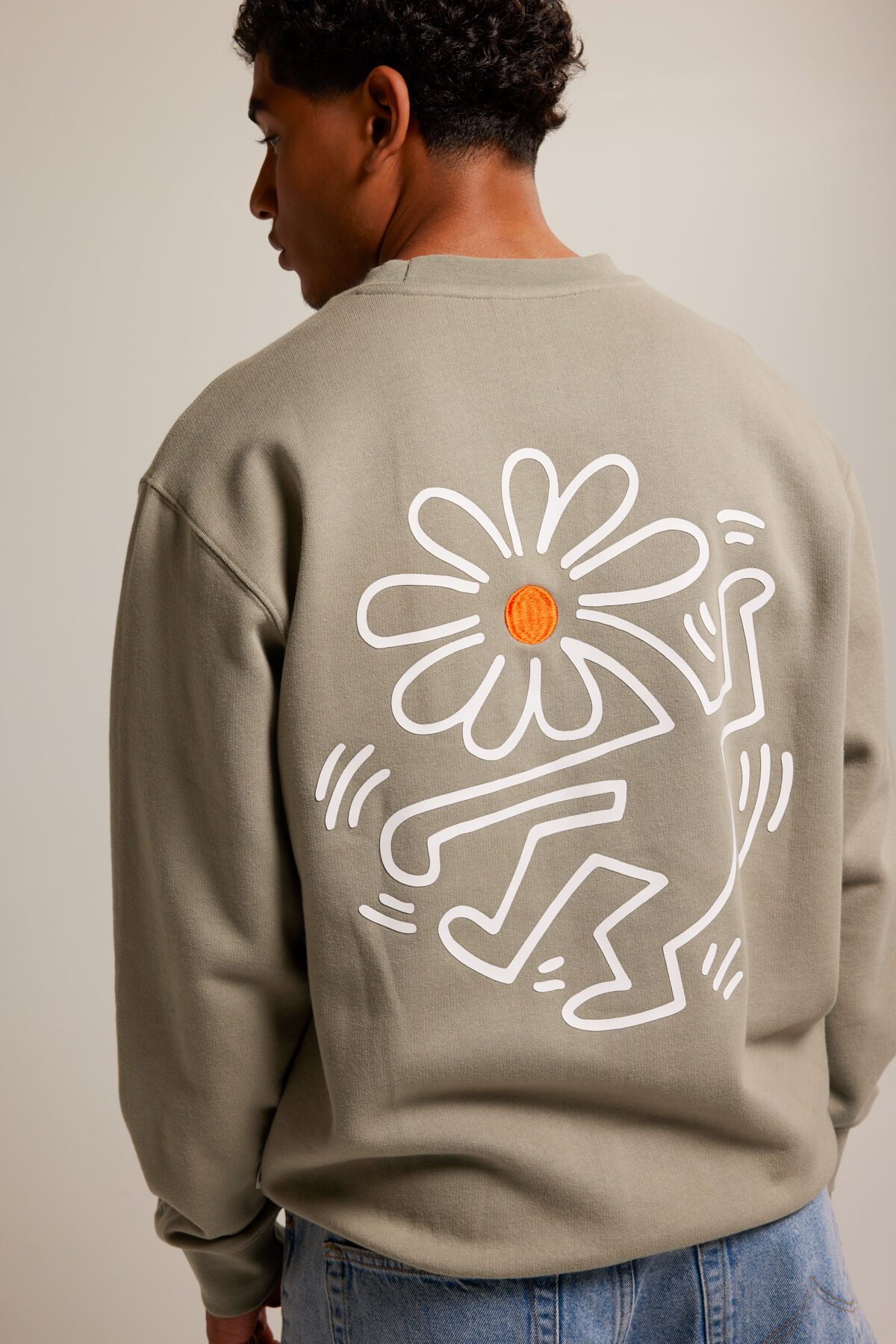Heren Sweater Sai Crew sea green America Today