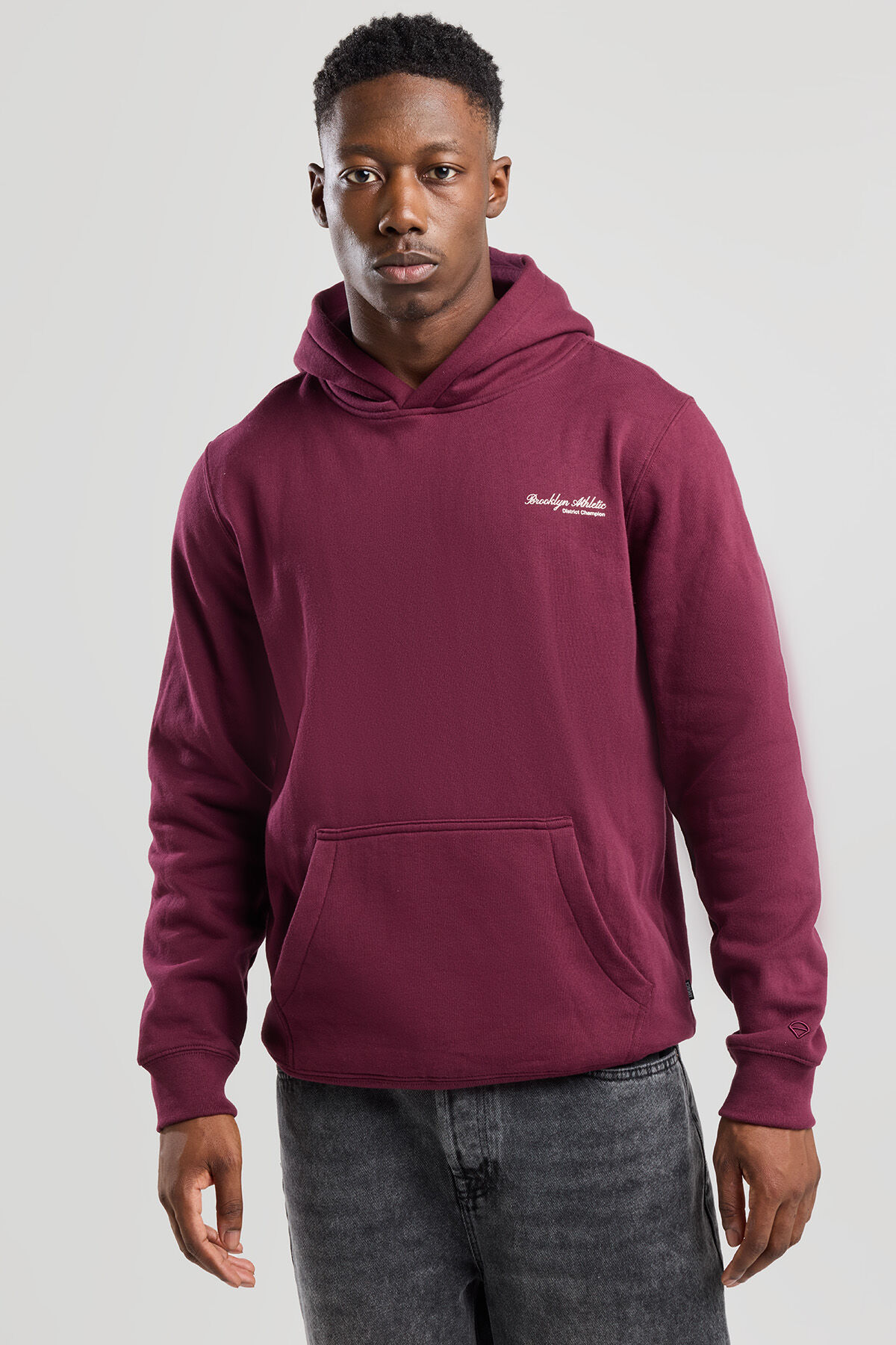 Men Hoodie Sun Hood Burgundy America Today